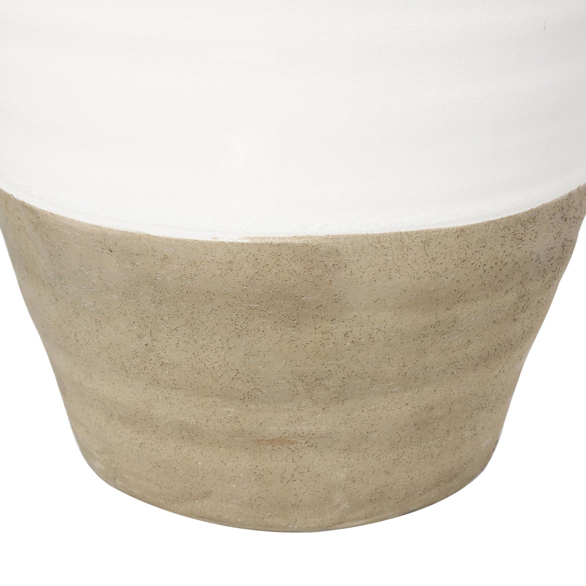 Gray Ceramic Decorative Vase with White Body
