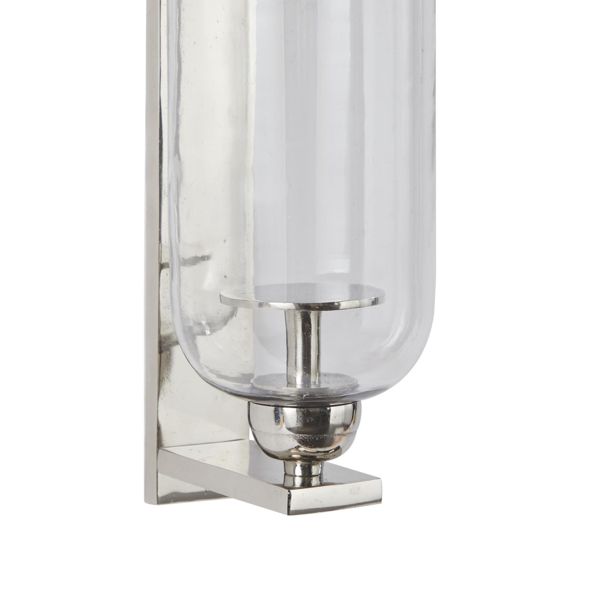 Geometric Aluminum Metal Single Candle Indoor Outdoor Wall Sconce