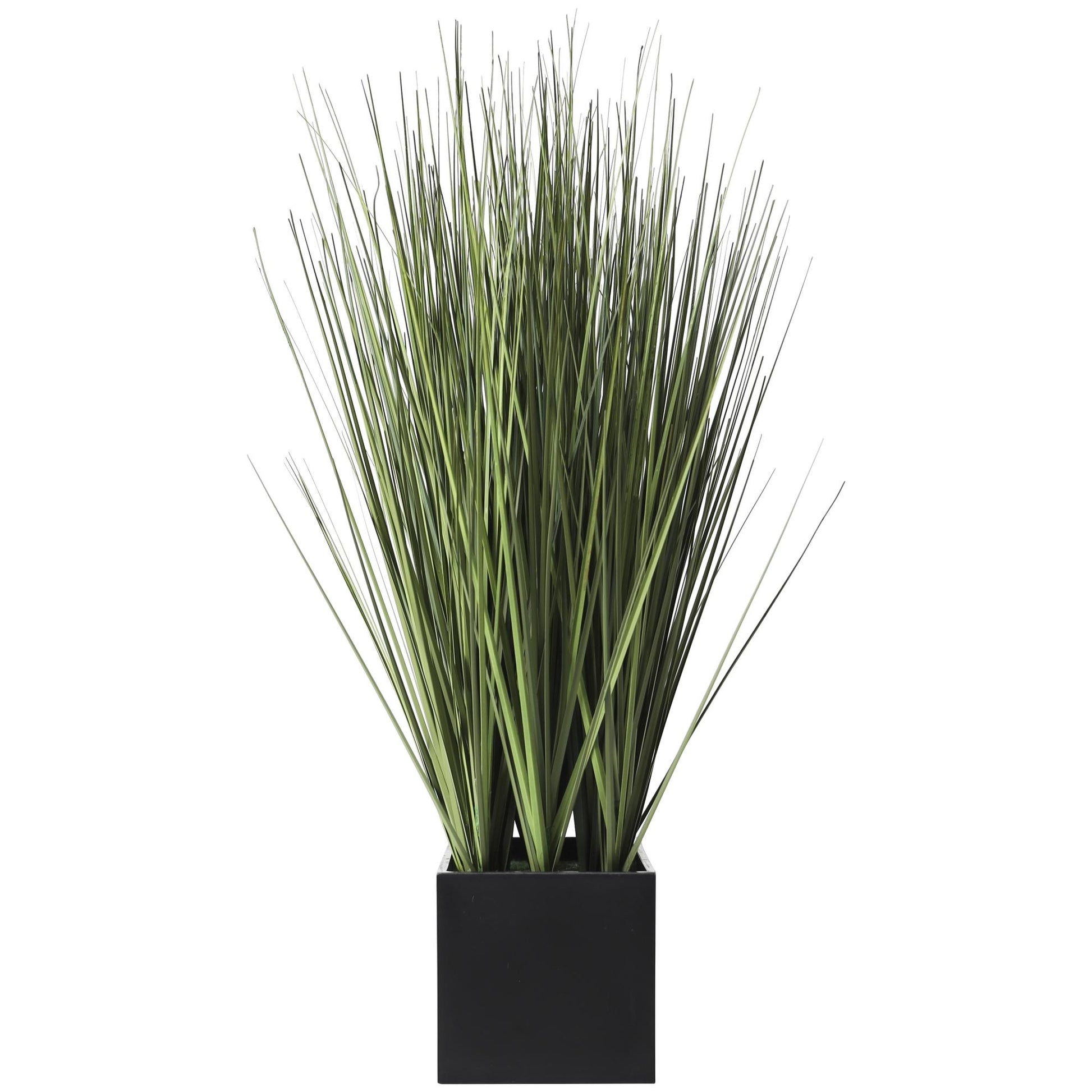 Faux Foliage Indoor Outdoor Artificial Plant with Black Rectangular Plastic Pot
