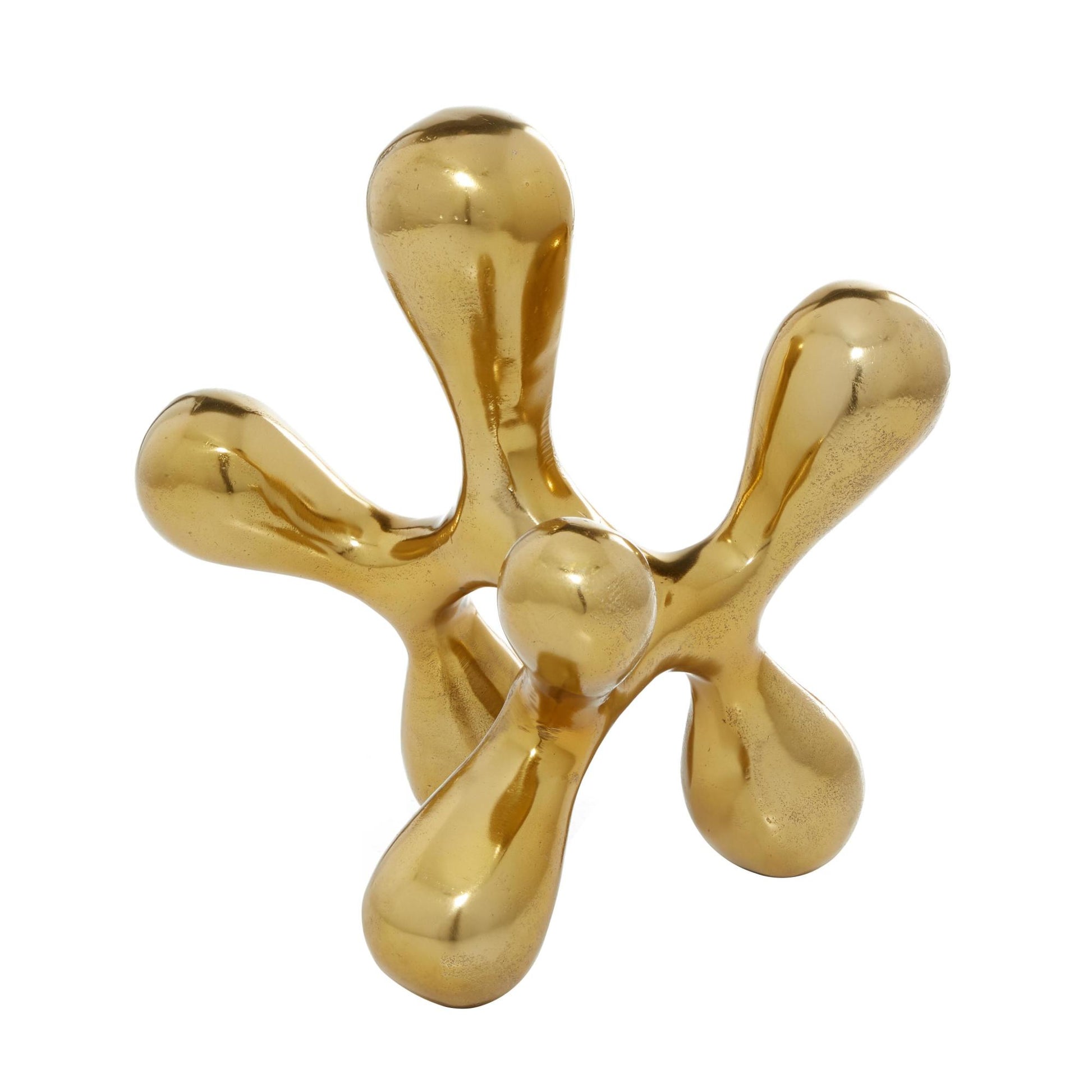 CosmoLiving by Cosmopolitan Abstract Gold Aluminum Metal Decorative Sculpture
