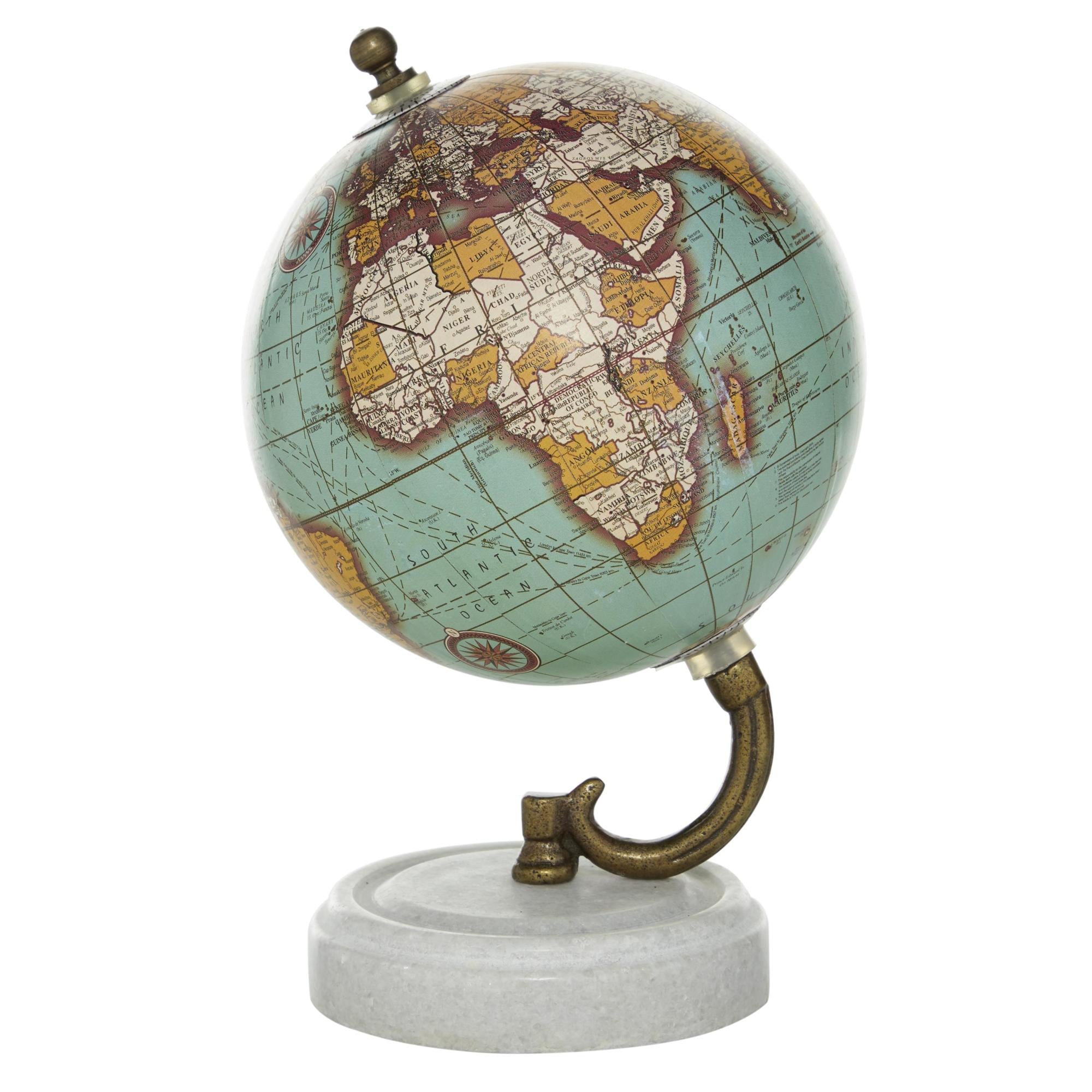 World Map Marble Educational/Geographic Earth Globe with Marble Base