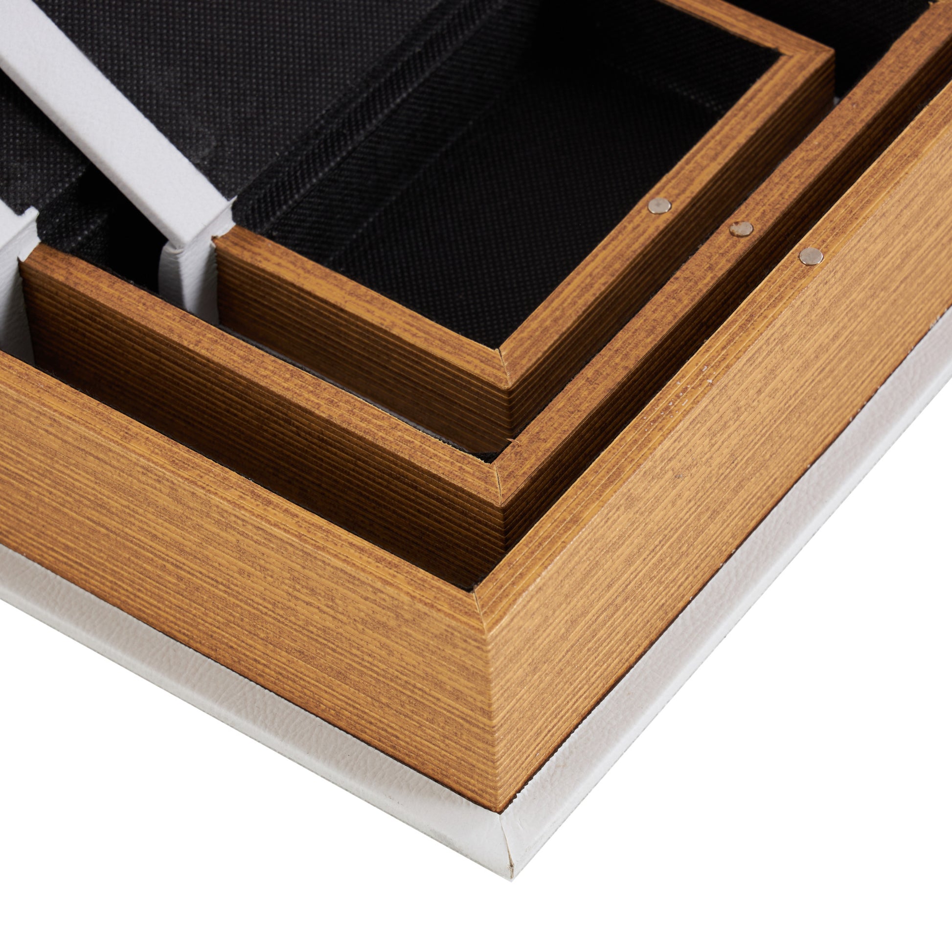 Set of 3 Text White Faux Leather Love, Hope, Faith Faux Book Storage Decorative Box