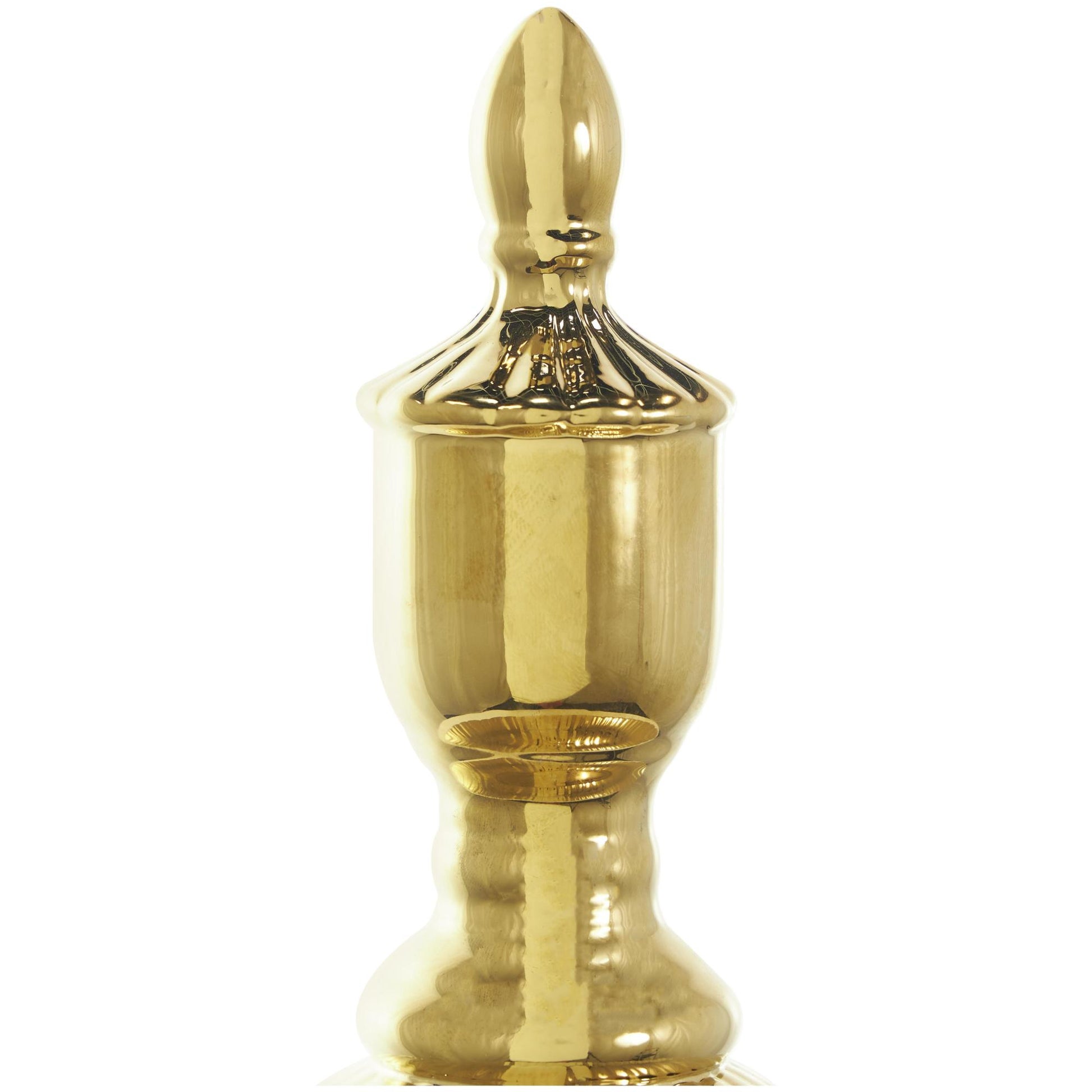 Ceramic Tall Fluted Urn Living Room Decorative Jars with Grooves and Lid