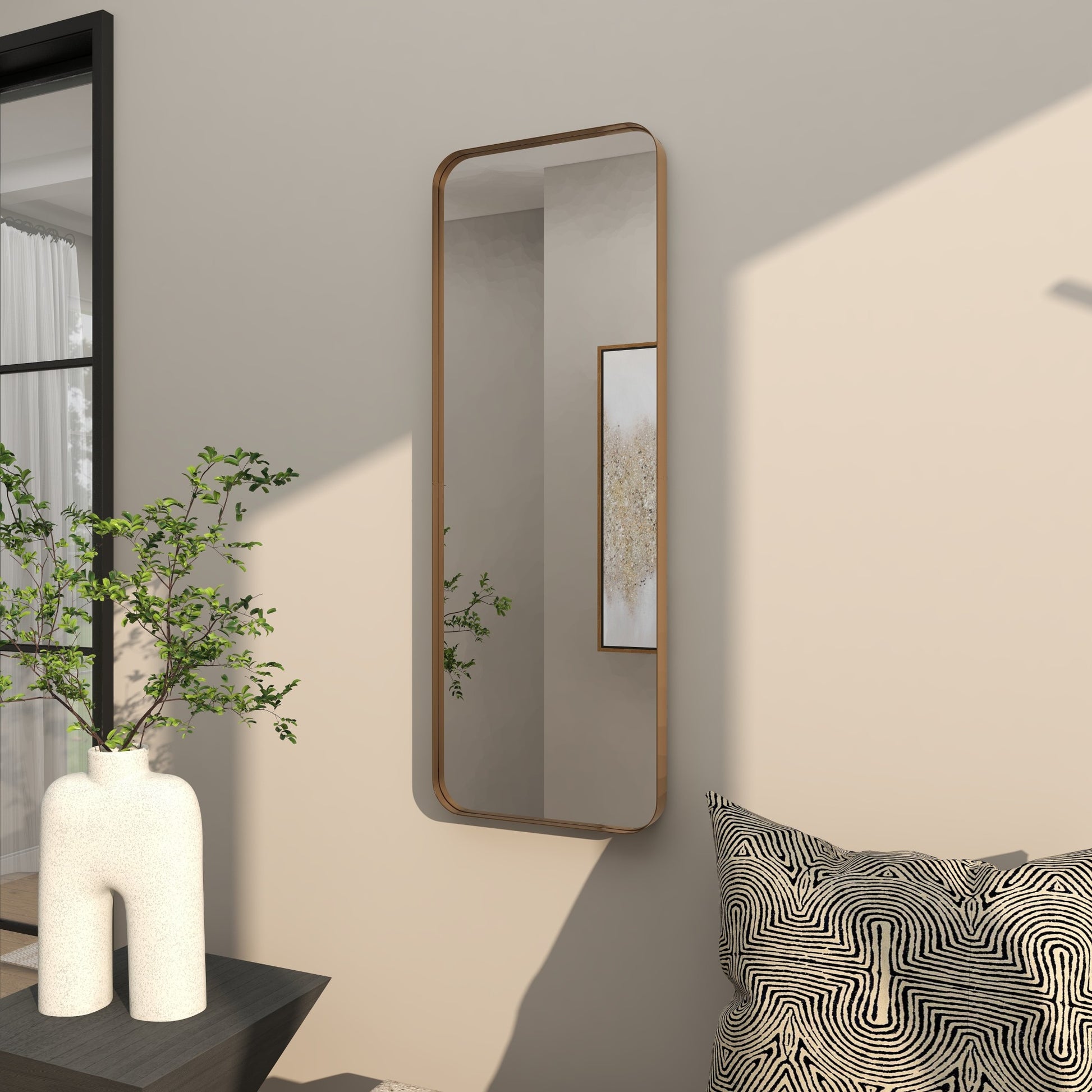 Metal Room Wall Mirror with Thin Frame