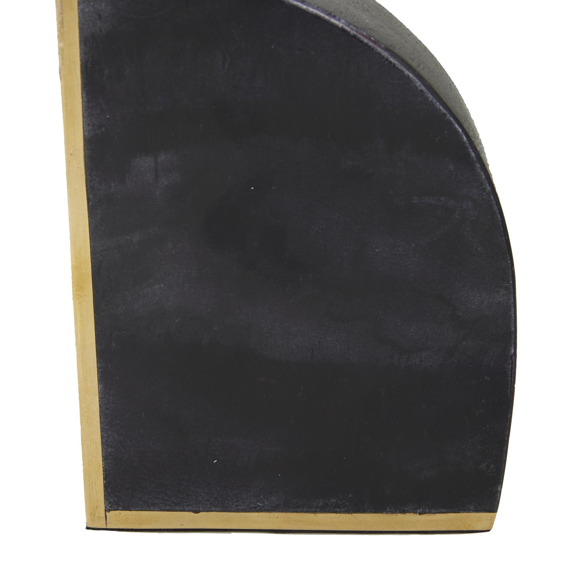 CosmoLiving by Cosmopolitan Set of 2 Geometric Marble 8 lbs Decorative Bookends with Gold Inlay