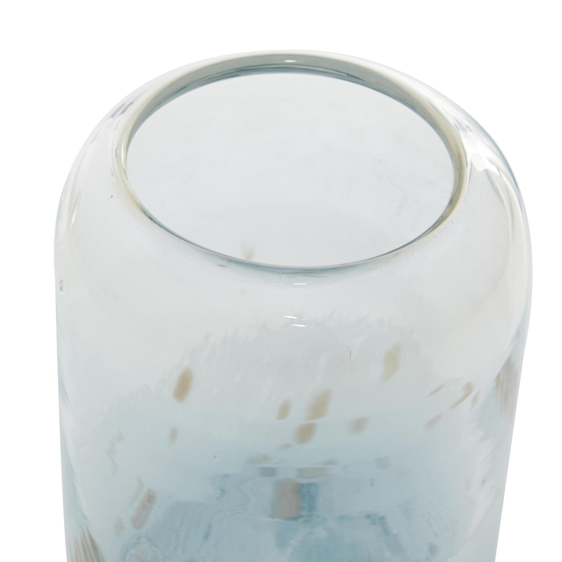 Set of 2 Shell Blue Glass Handmade Living Room Decorative Jars with Whale and Seashell Tops