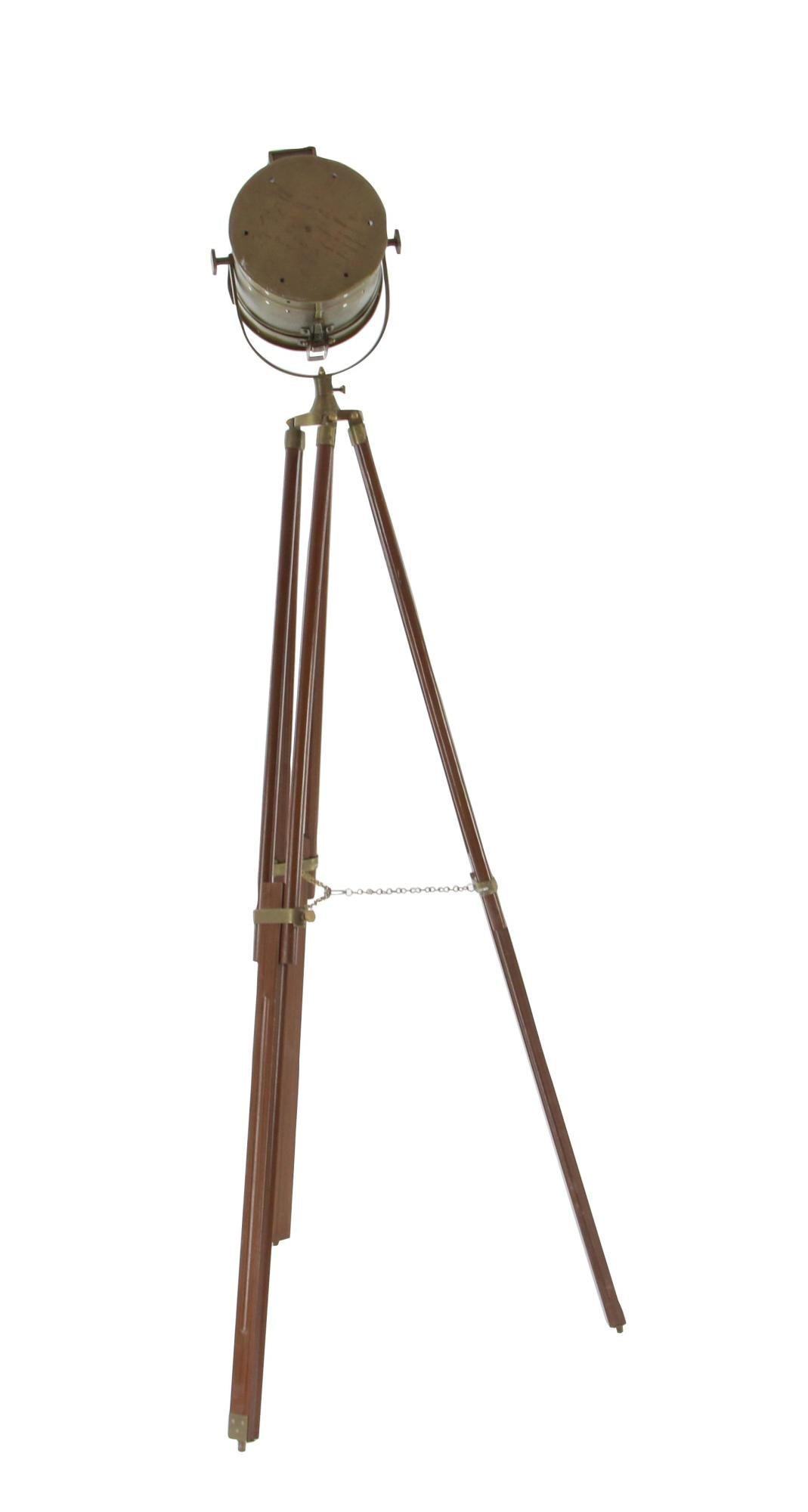 Brown Wood Spotlight Room Floor Lamp