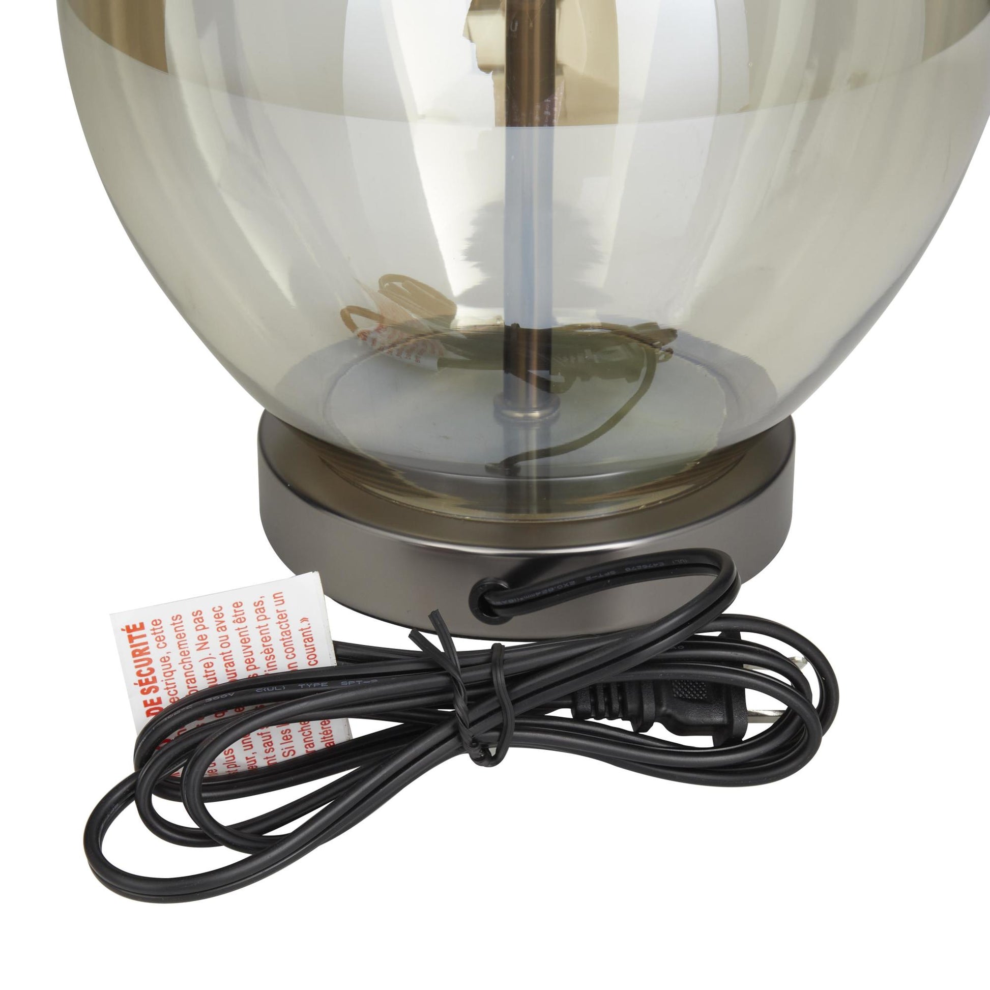 Champagne Glass Room Table Lamp with Drum Shade