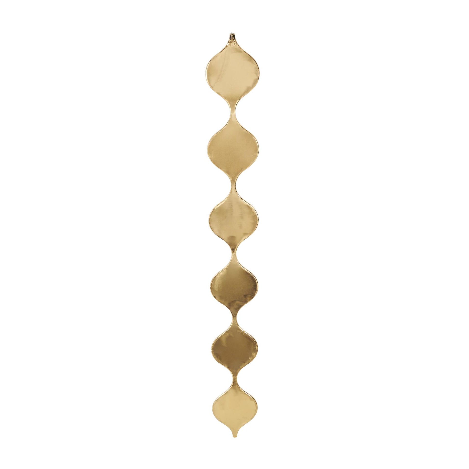Geometric Gold Metal Slim Stacked Chain Teardrop Room Wall Mirror