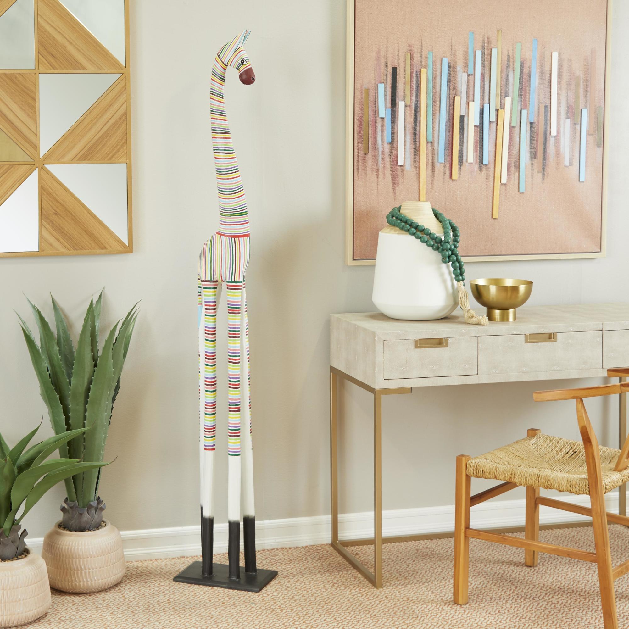 Giraffe Wood Handmade Decorative Sculpture