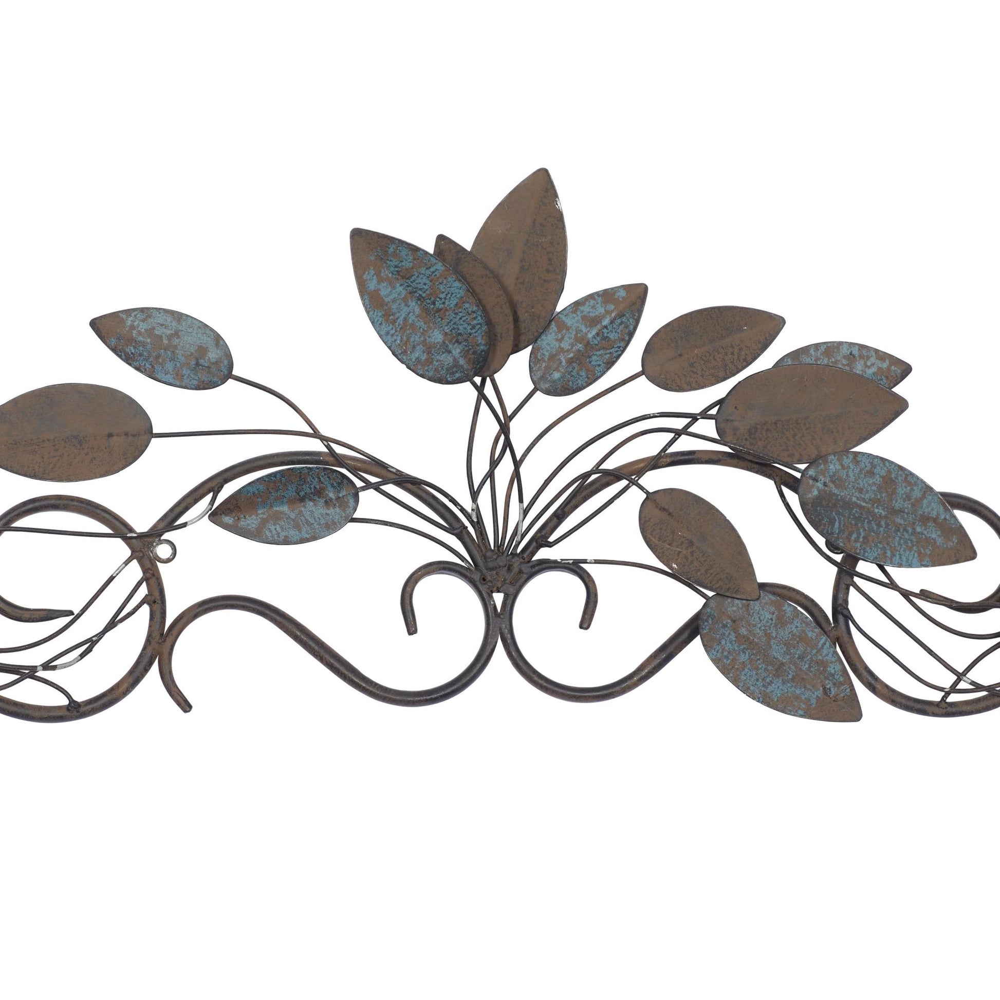 Leaf Metal Scroll Home Wall Decor 35" x 2" x 10"