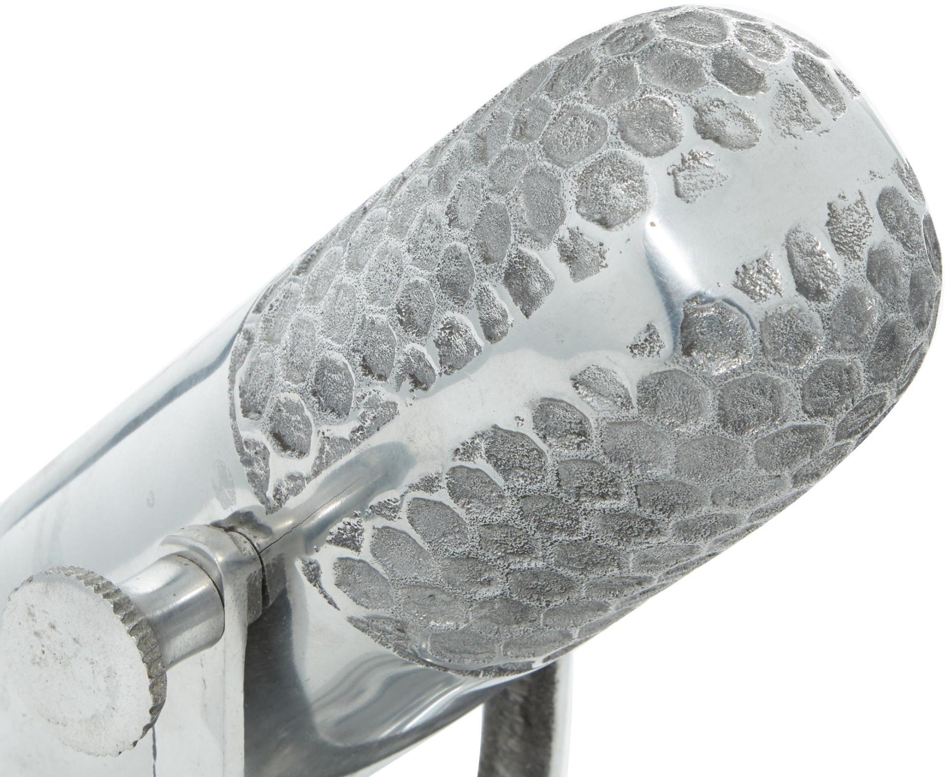 Microphone Silver Aluminum Metal Decorative Sculpture