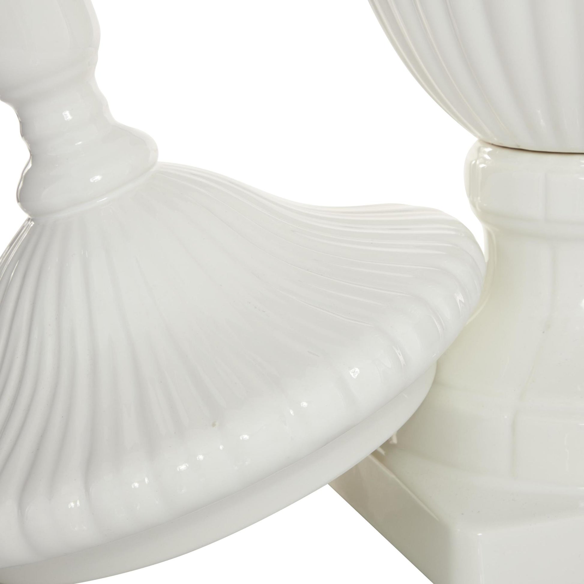 Ceramic Tall Fluted Urn Living Room Decorative Jars with Grooves and Lid