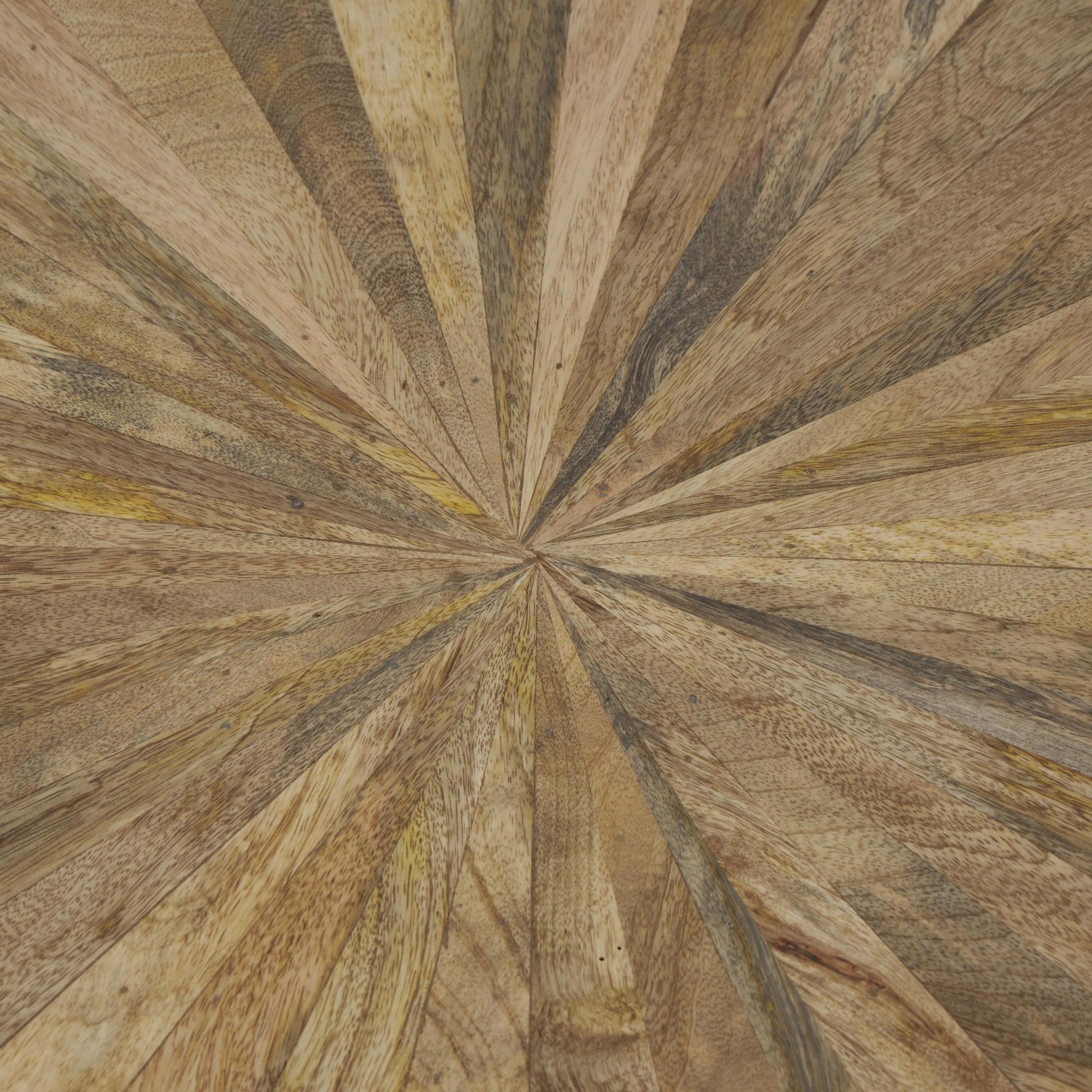 Brown Mango Wood Handmade Round Living Room Coffee Table