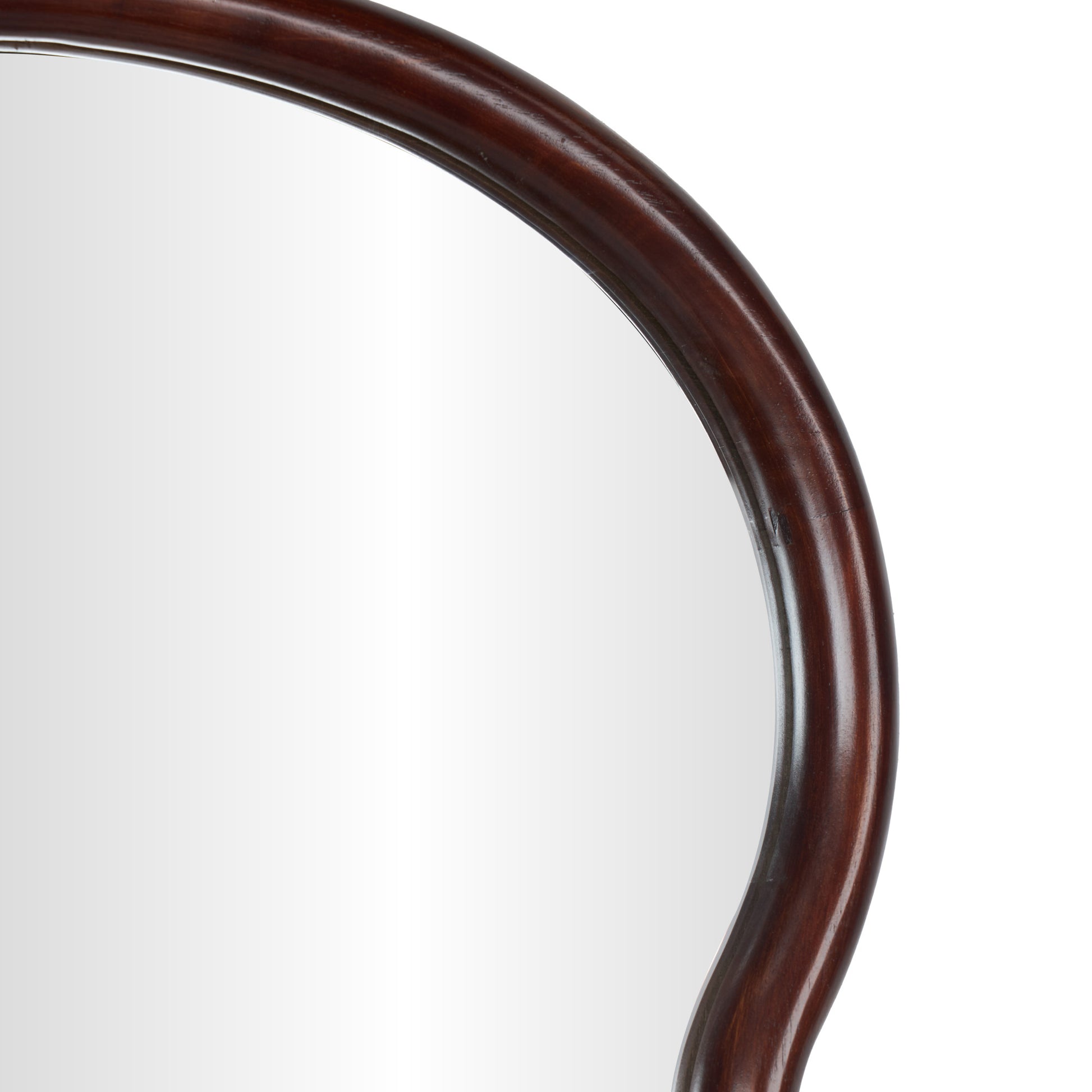 Abstract Wood Wavy Room Wall Mirror