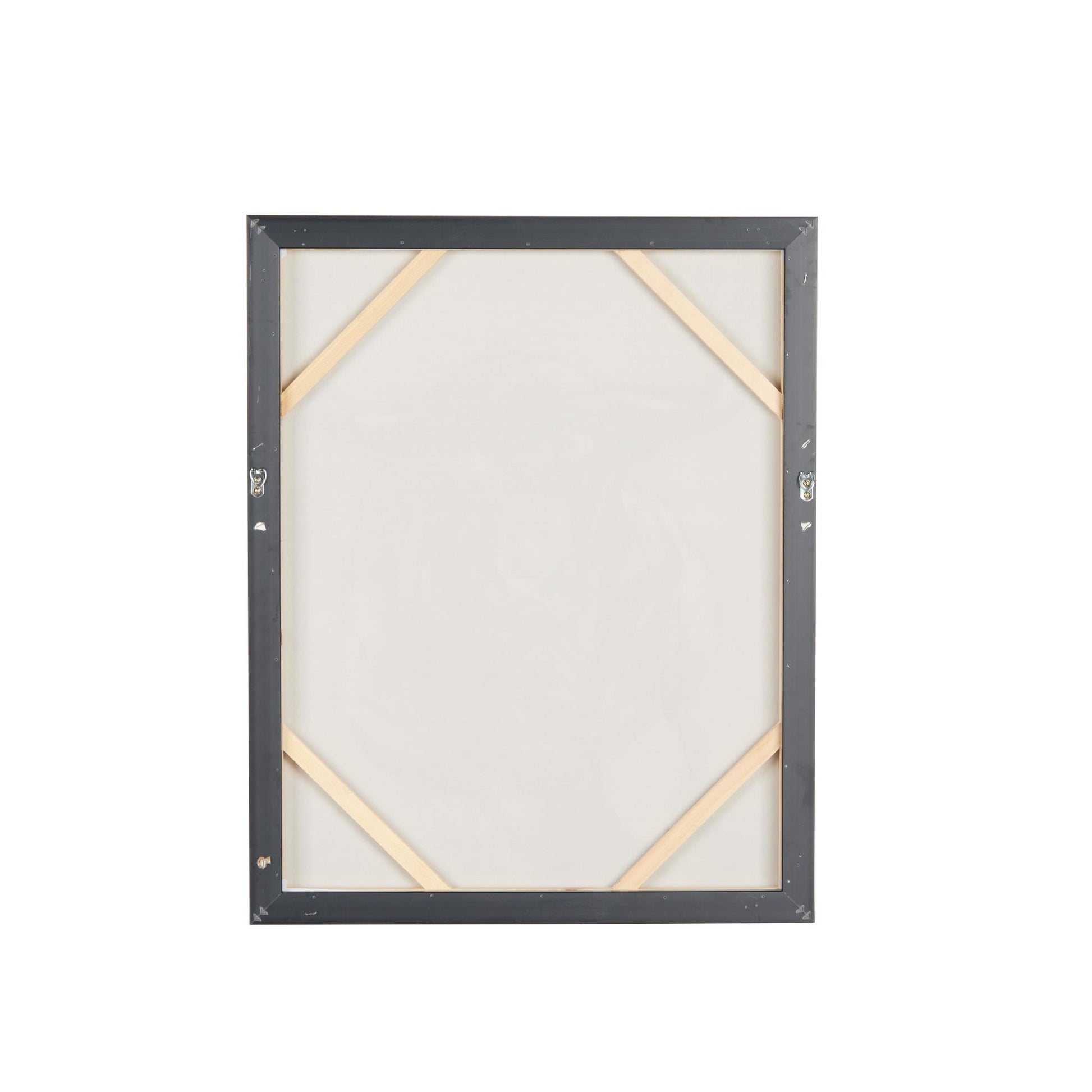 Bull Gold Canvas Shaded Running Living Room Framed Wall Art with Cream and Gold Foil Accents