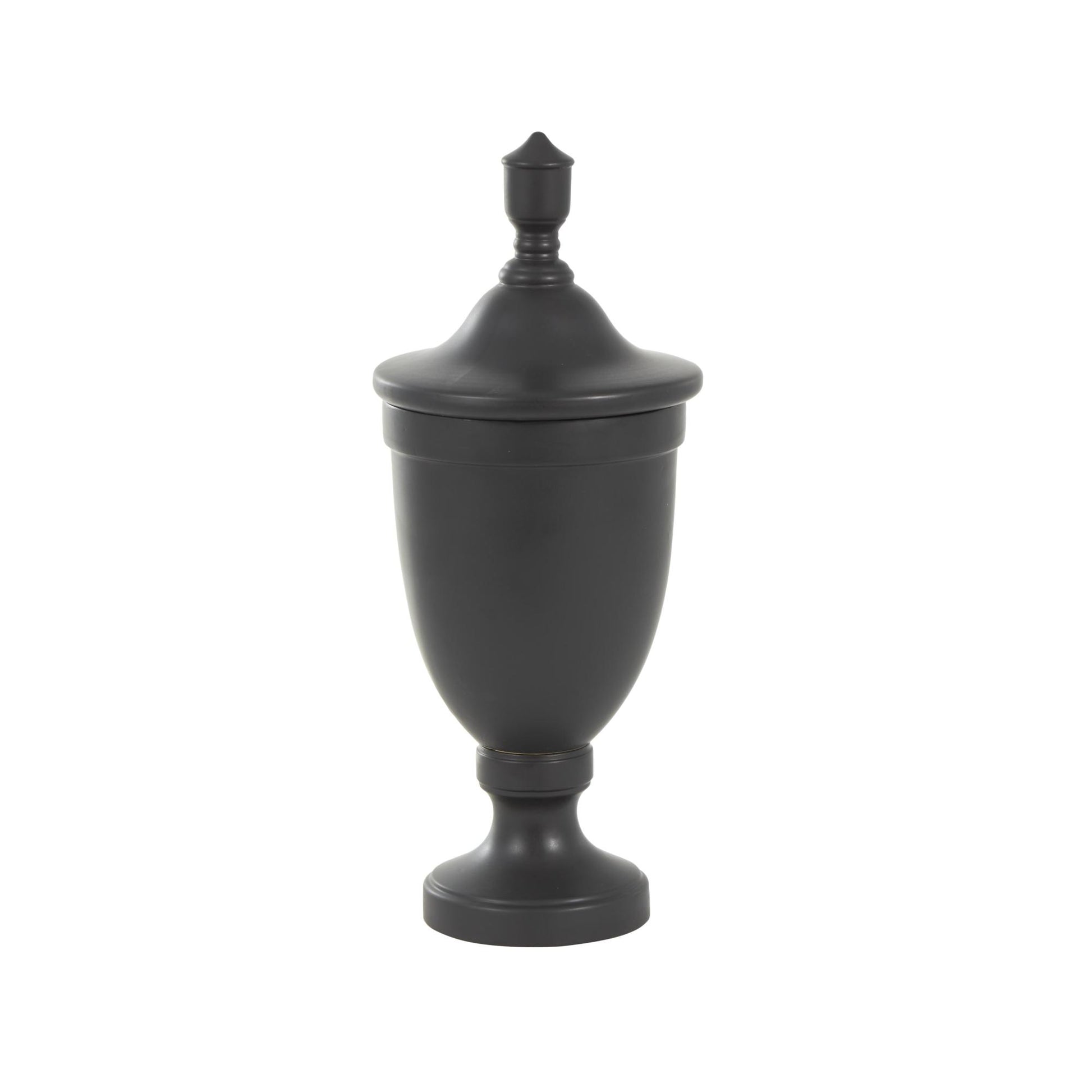 Ceramic Fluted Urn Shaped Living Room Decorative Jars with Lid