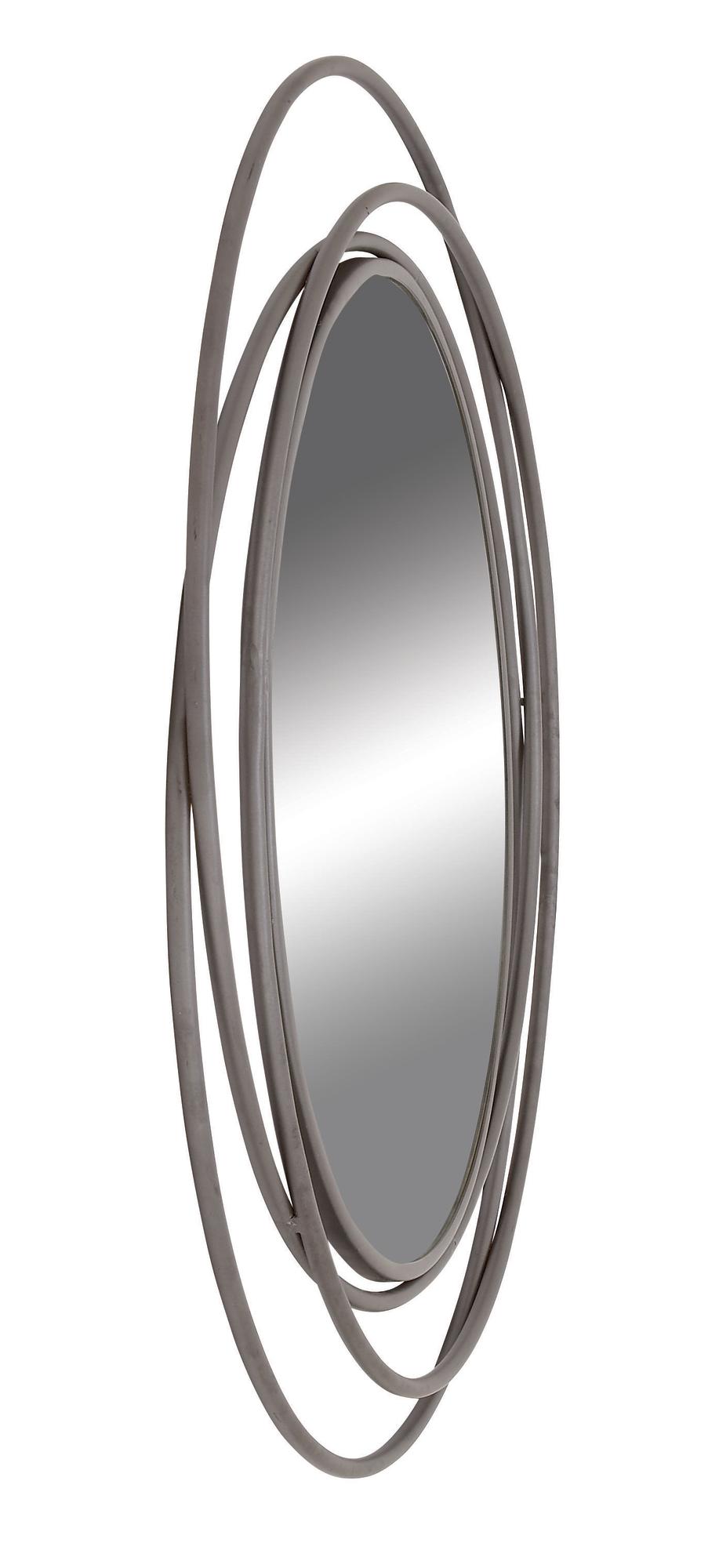 Metal Room Wall Mirror with Overlapping Circles