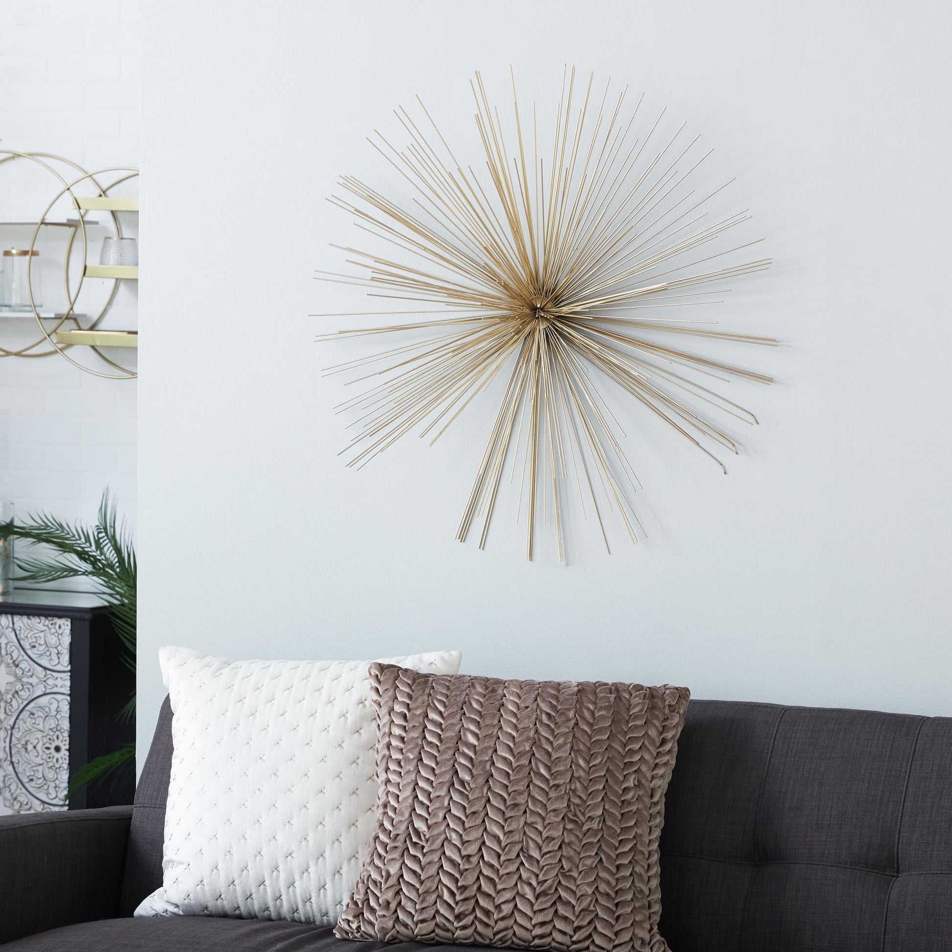 Starburst Gold Metal Large 3D Home Wall Decor