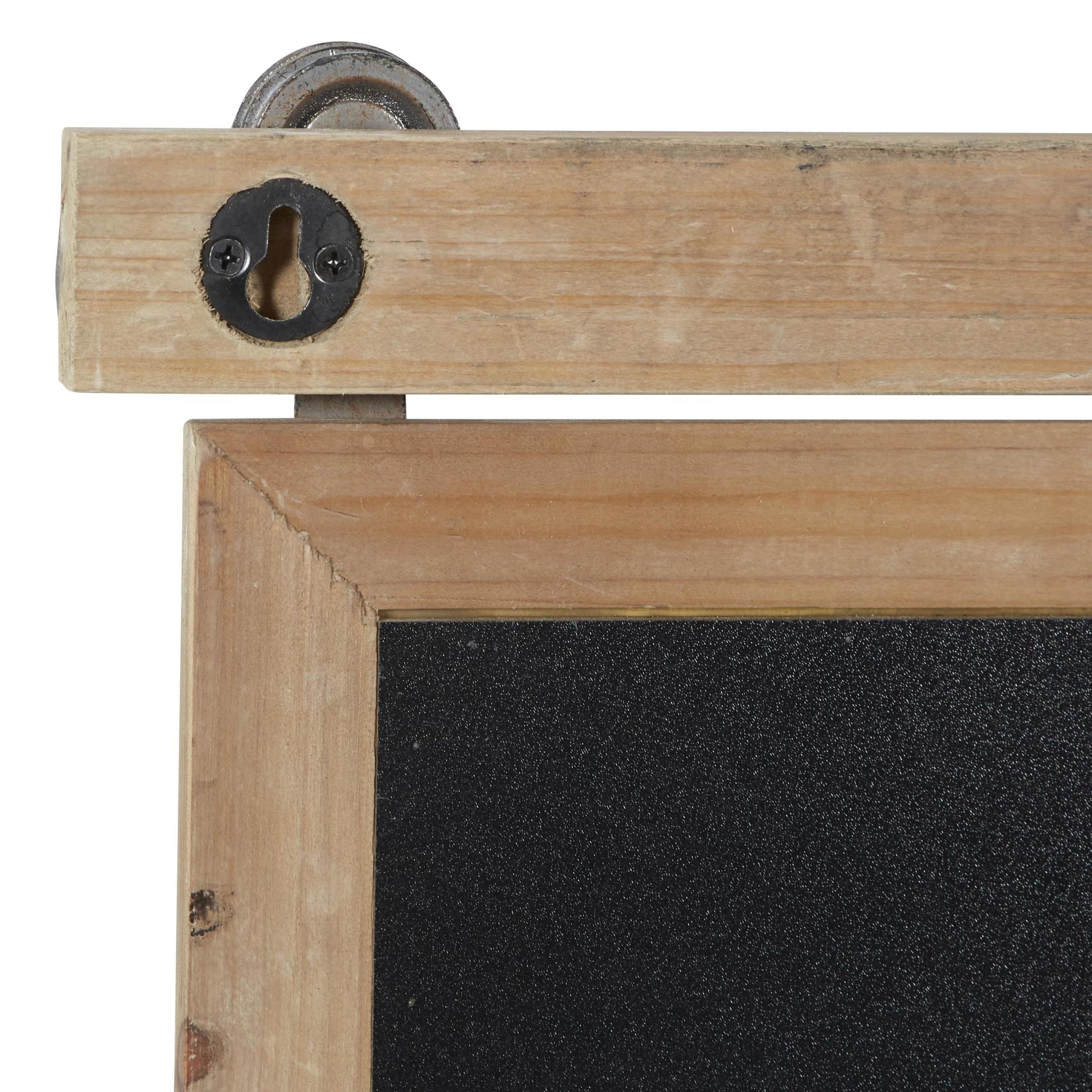 Sign Brown Wood Chalkboard Home Wall Decor with Barn Door Inspired Top