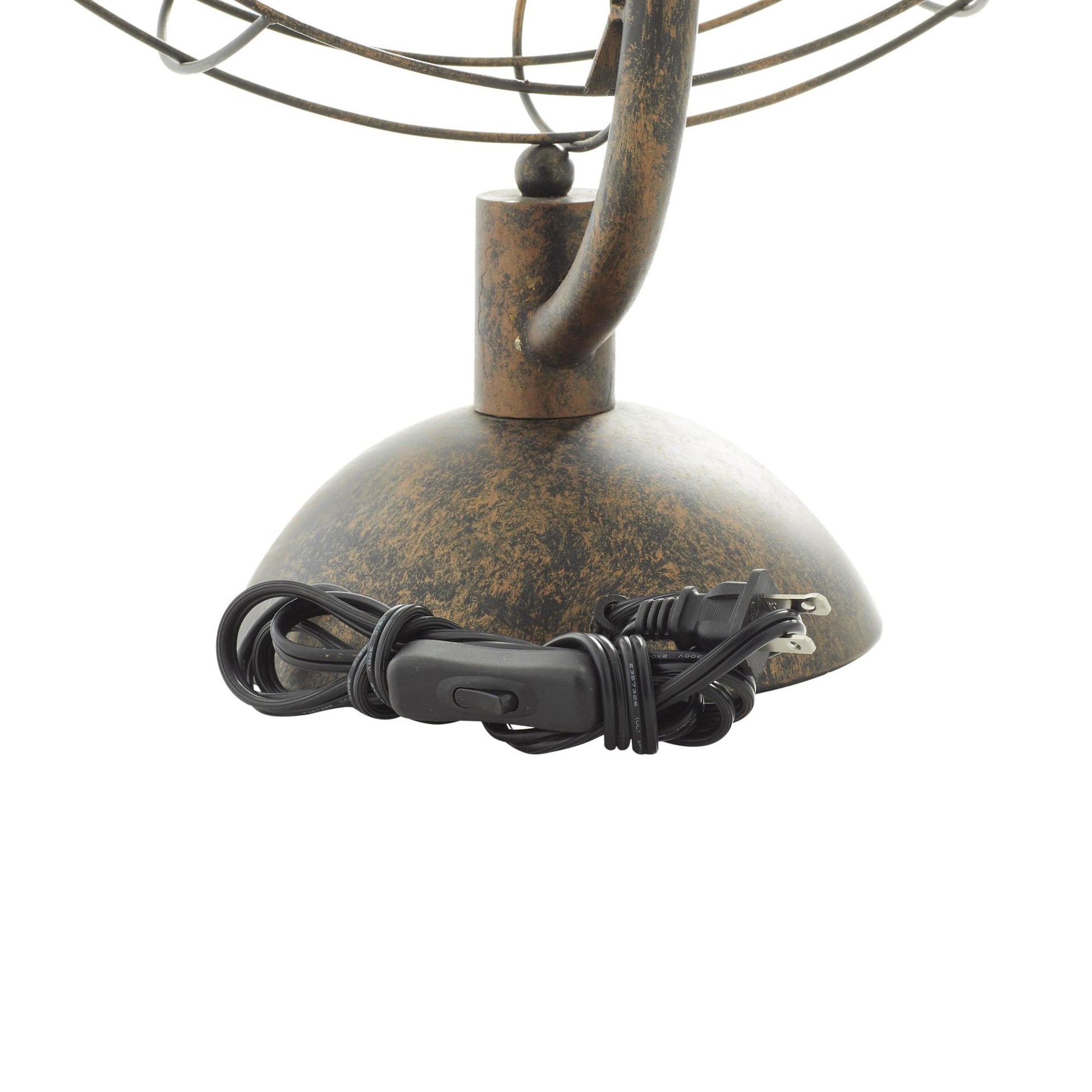 Fan Bronze Metal Vintage 5 Bulb Room Accent Lamp