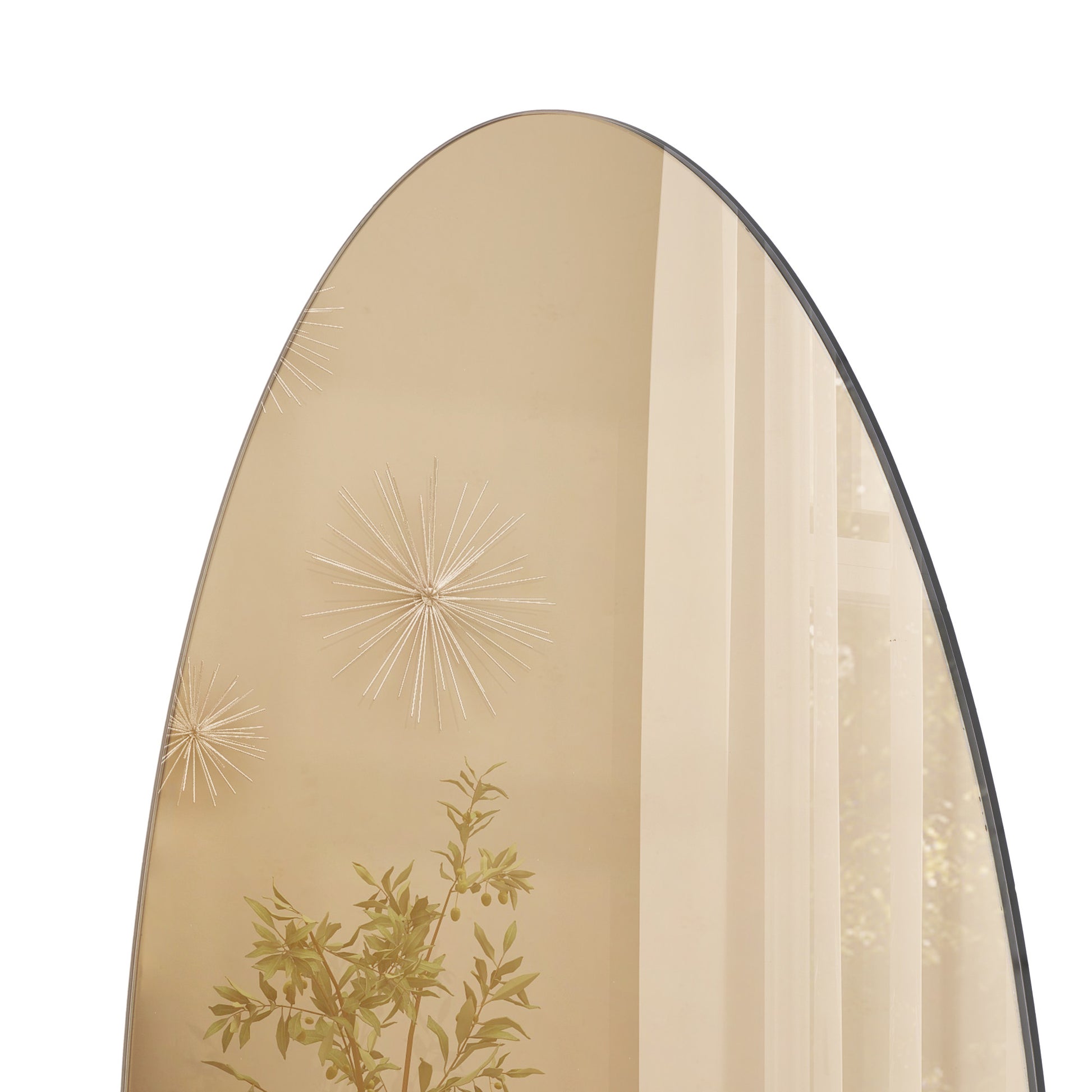 Glass Oval Room Wall Mirror
