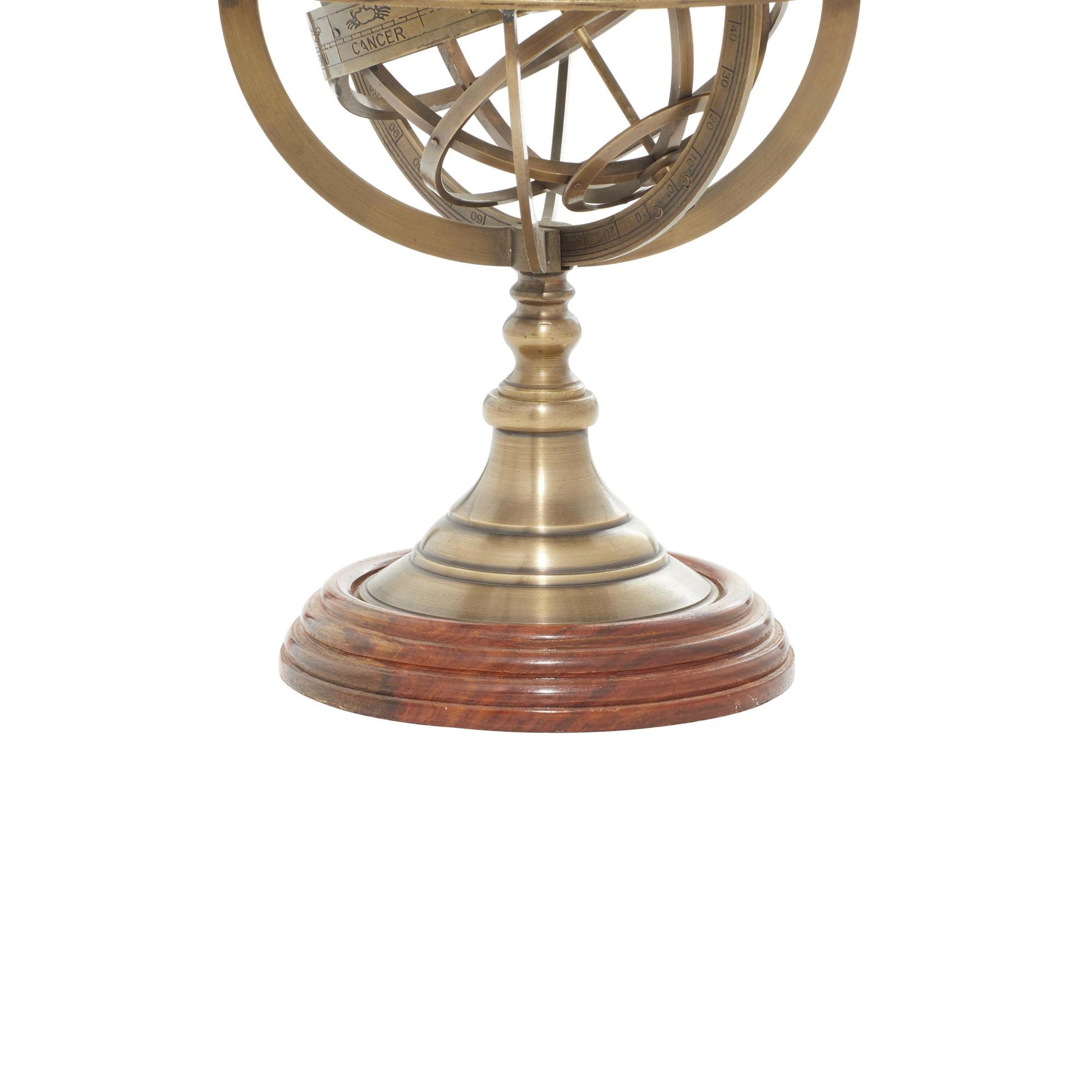 Compass Gold Brass Metal Educational/Geographic Earth Globe