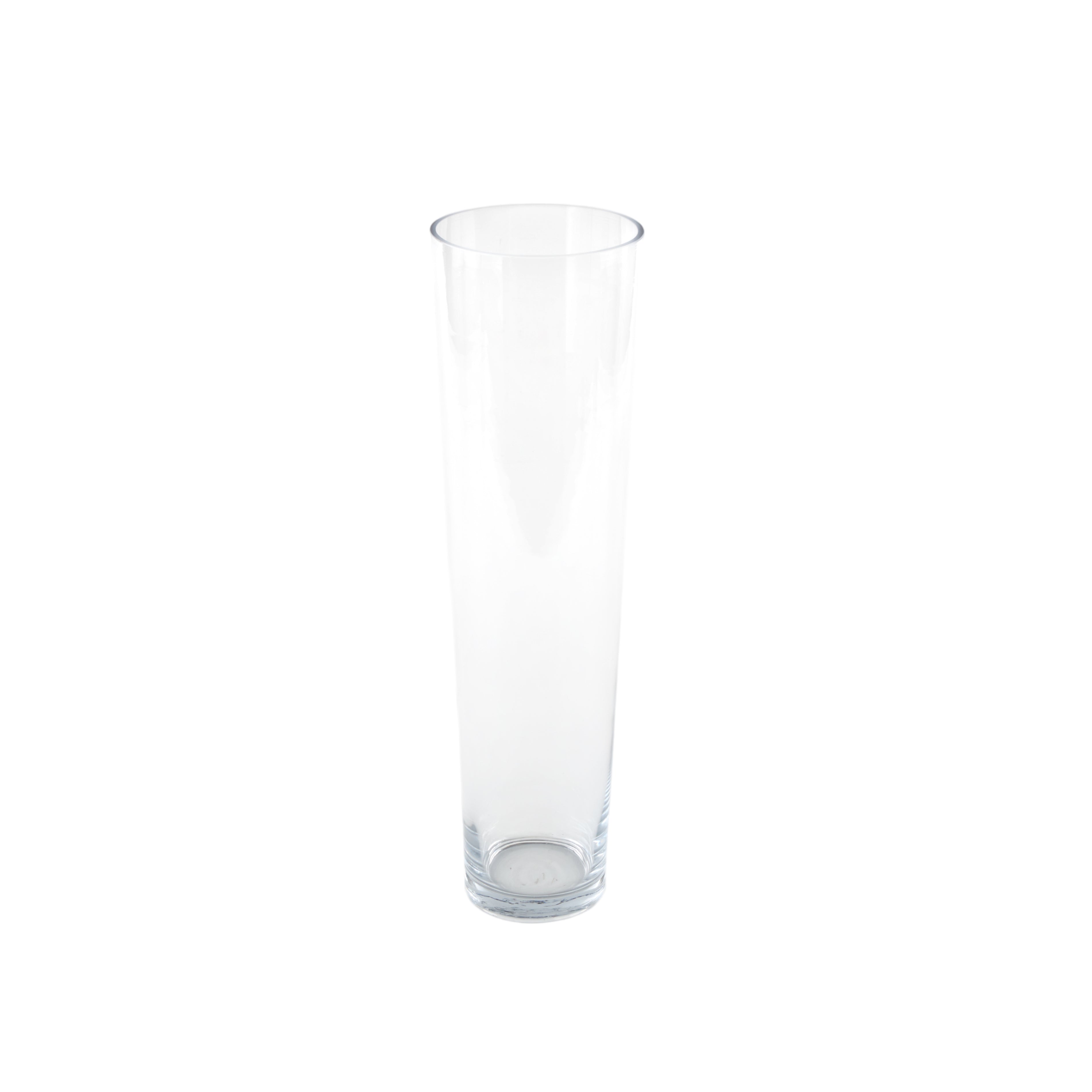Clear Glass Tall Decorative Vase