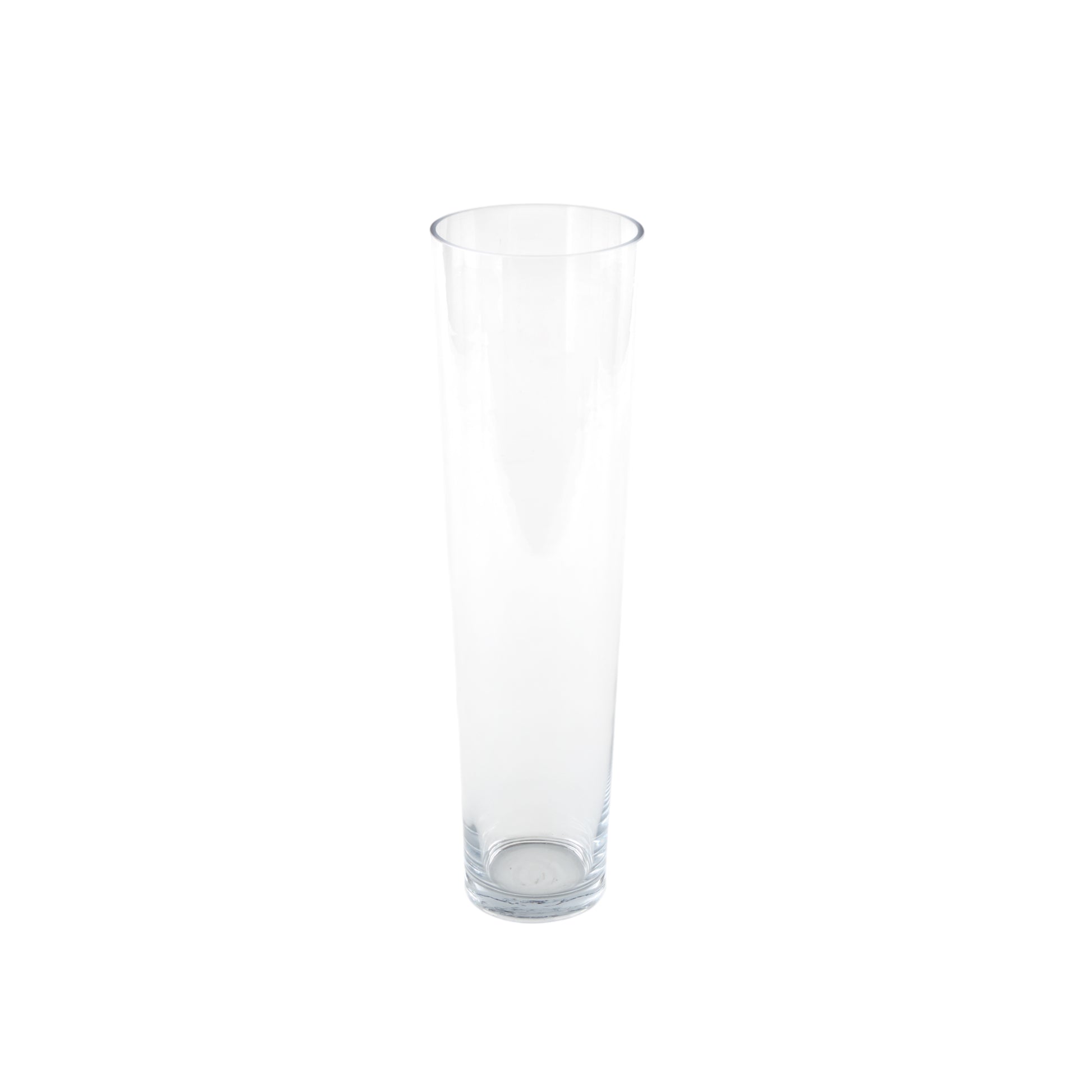 Clear Glass Tall Decorative Vase