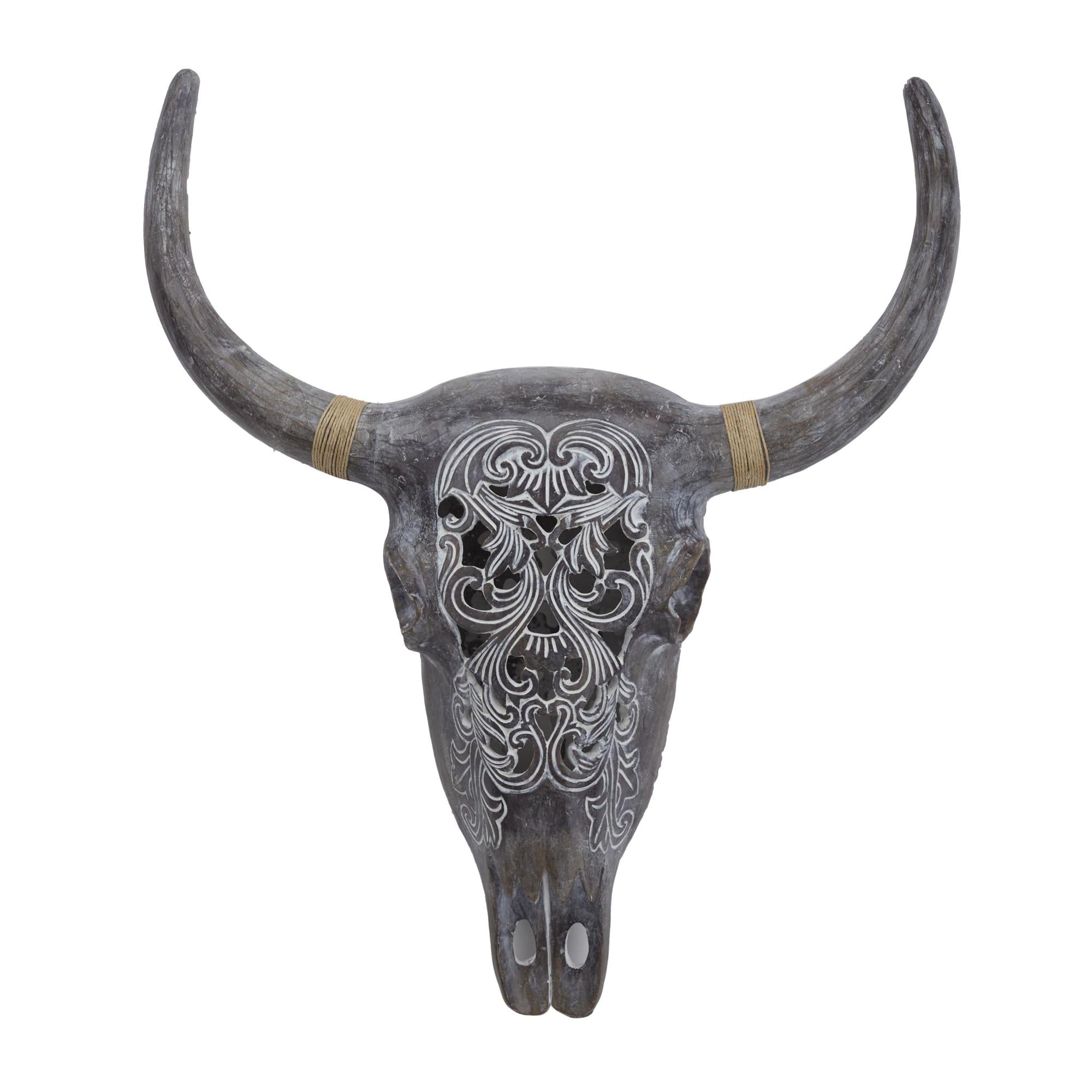 Bull Polyresin Skull Home Wall Decor
