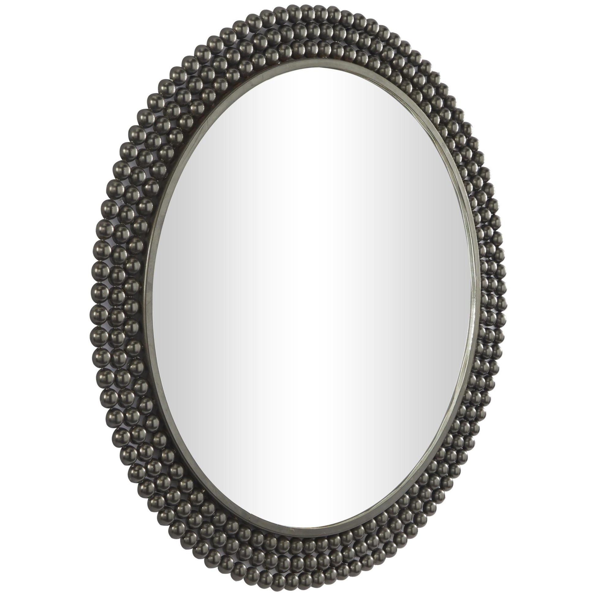 CosmoLiving by Cosmopolitan Metal Layered Beaded Room Wall Mirror