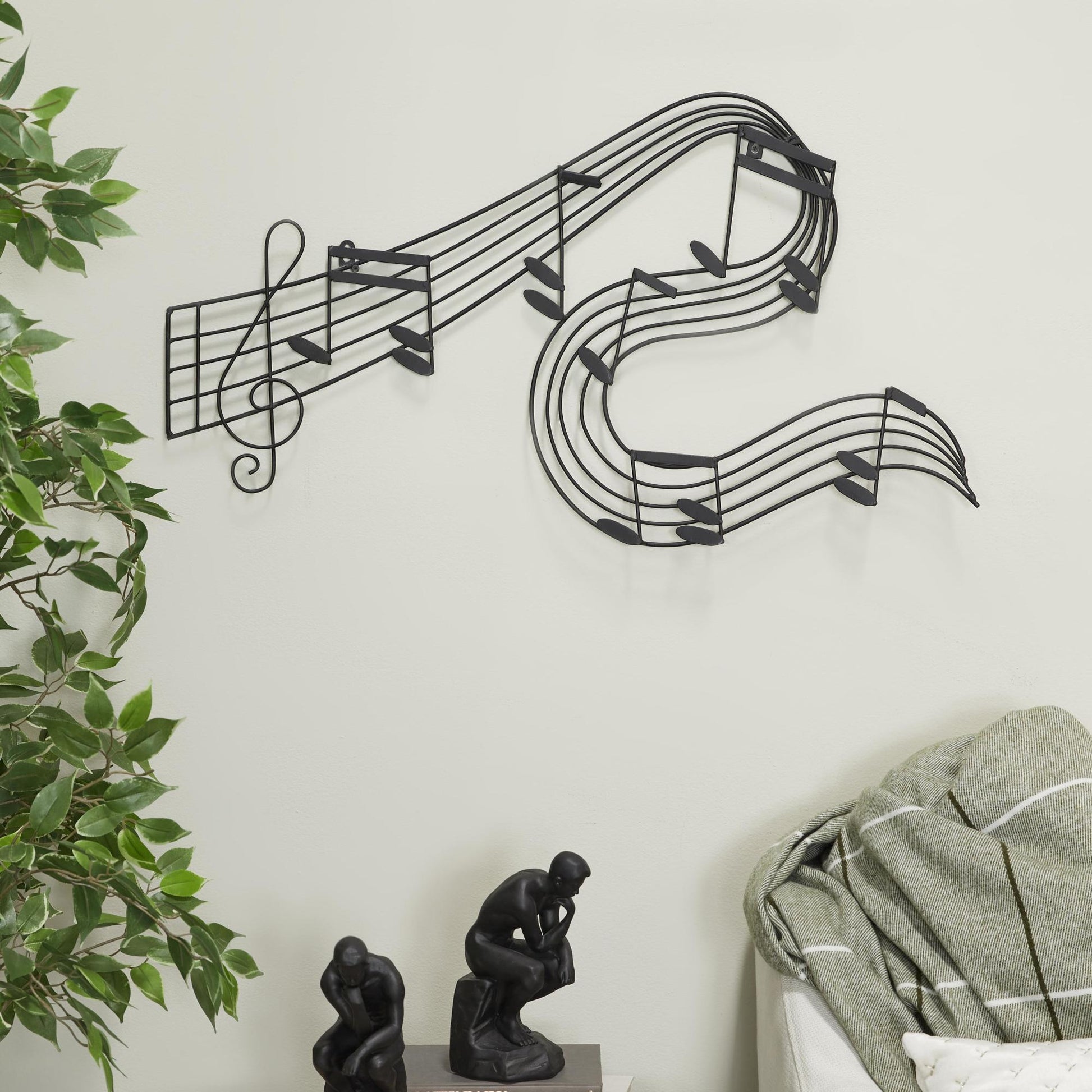 Musical Notes Black Metal Notes Home Wall Decor