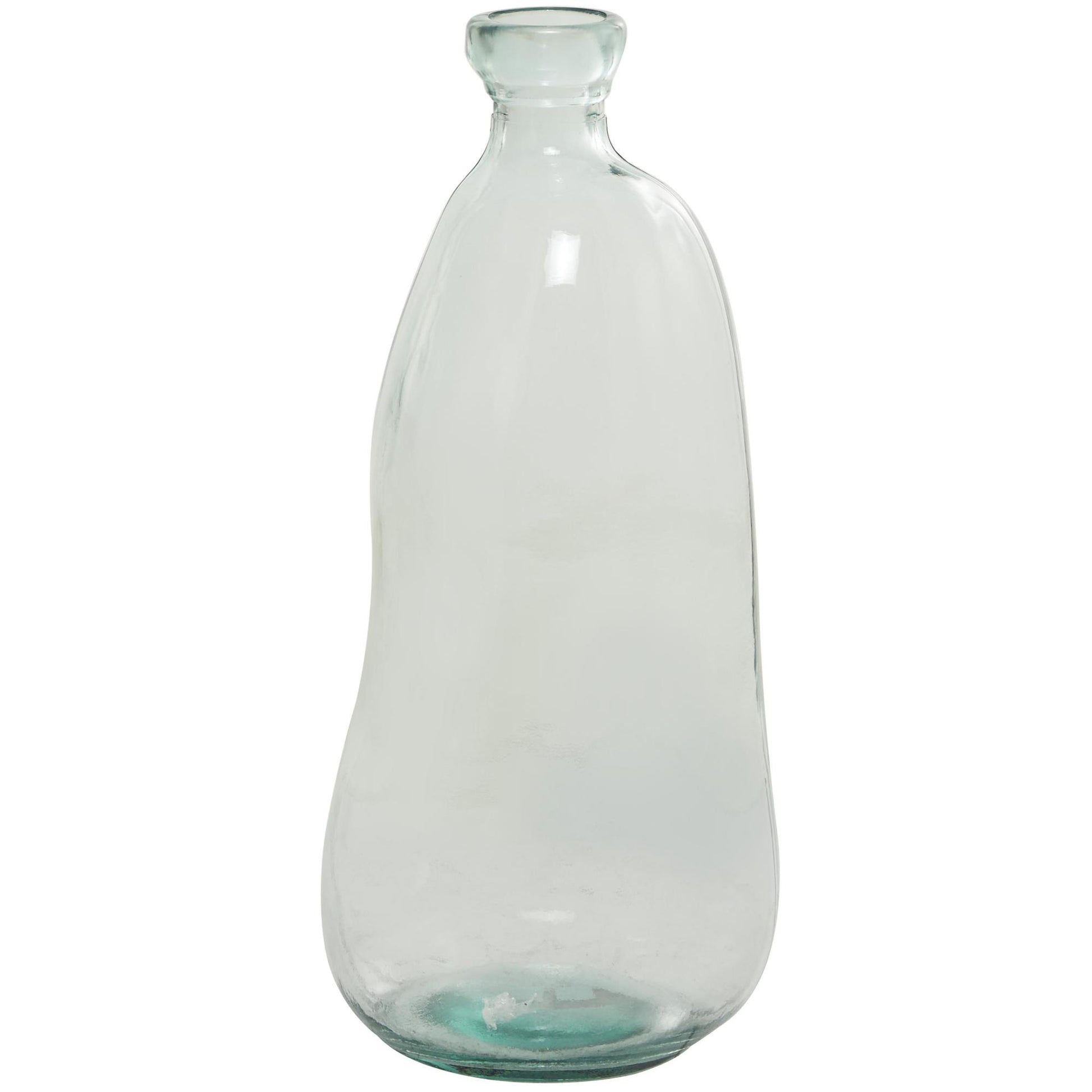 Abstract Recycled Glass Handmade Ombre Spanish Bottle Decorative Vase 9" x 9" x 20"