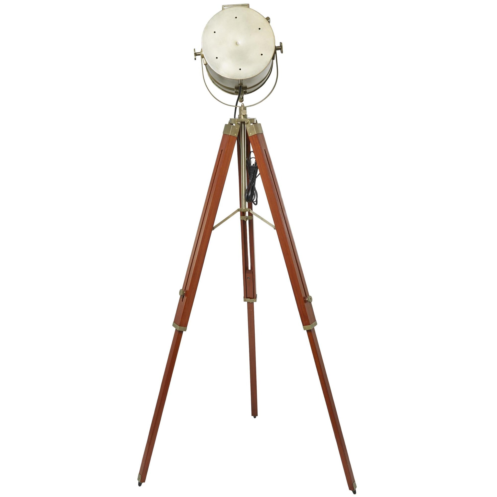 Brown Wood Spotlight Room Floor Lamp