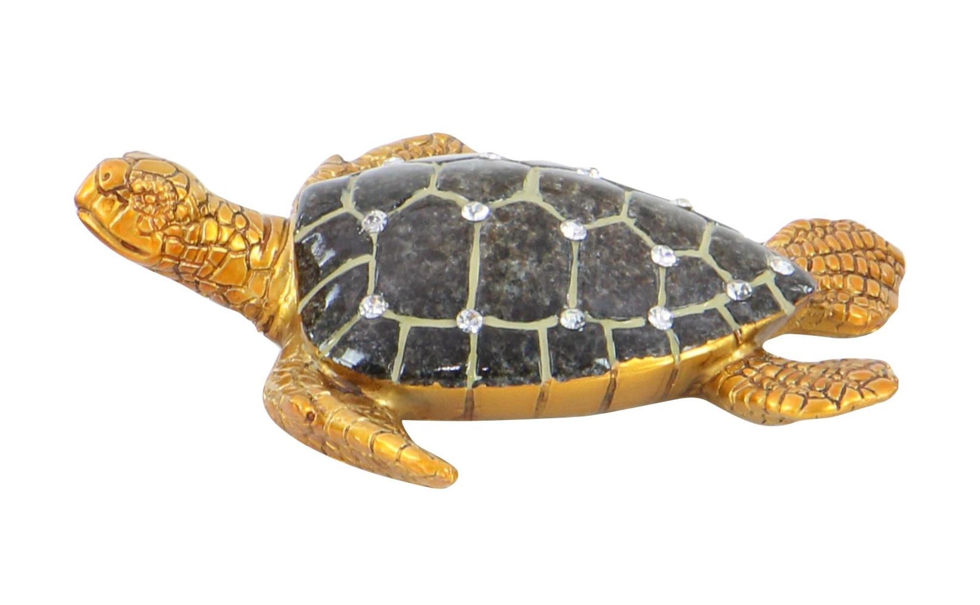 Set of 3 Turtle Brown Polystone Decorative Sculpture