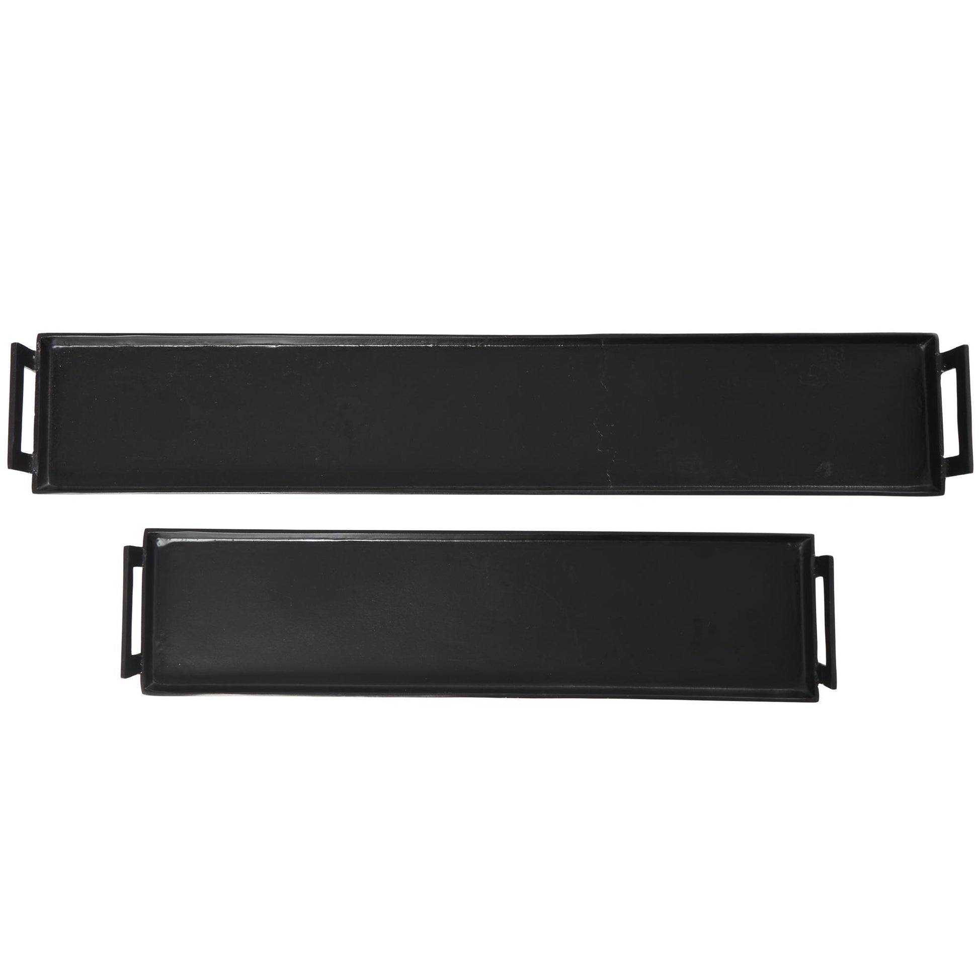 Set of 2 Aluminum Metal Nesting Living Room Decor Tray with Metal Handles Set of 2 35", 26"W