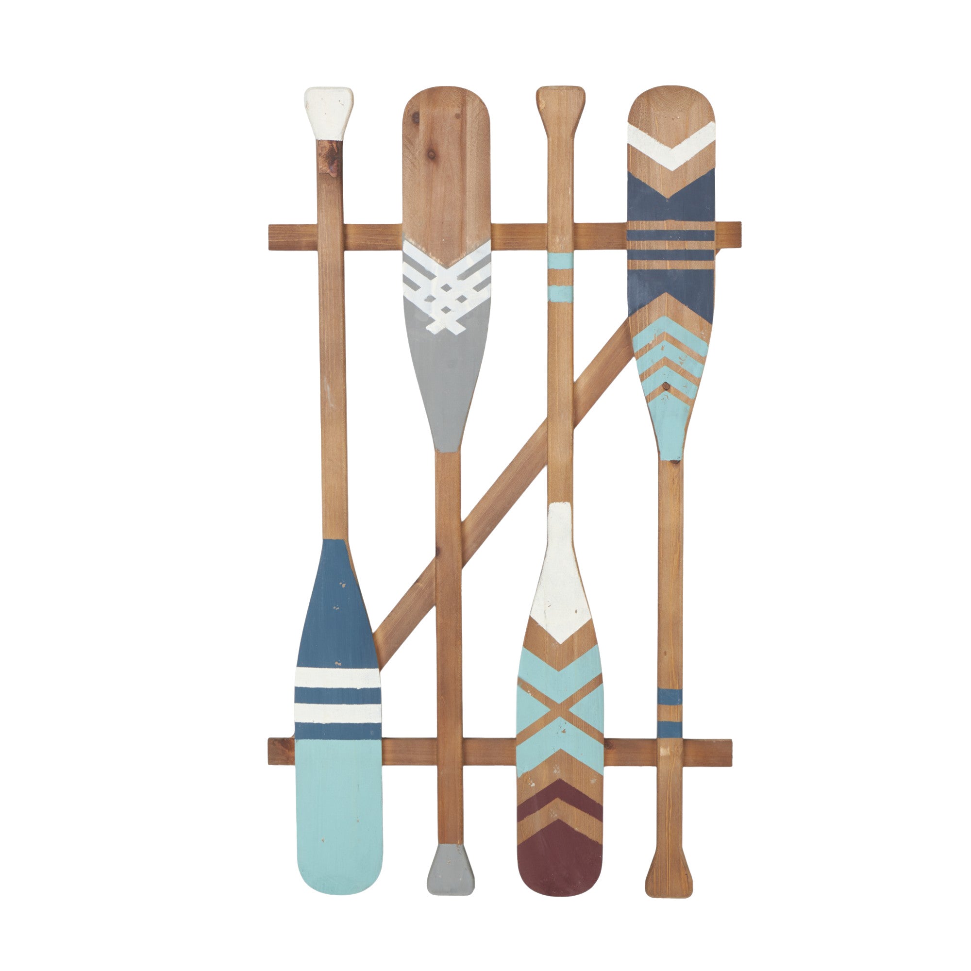 Paddle Wood Arrow and Stripe Patterned Home Wall Decor with Arrow and Stripe Patterns 21" x 1" x 36"