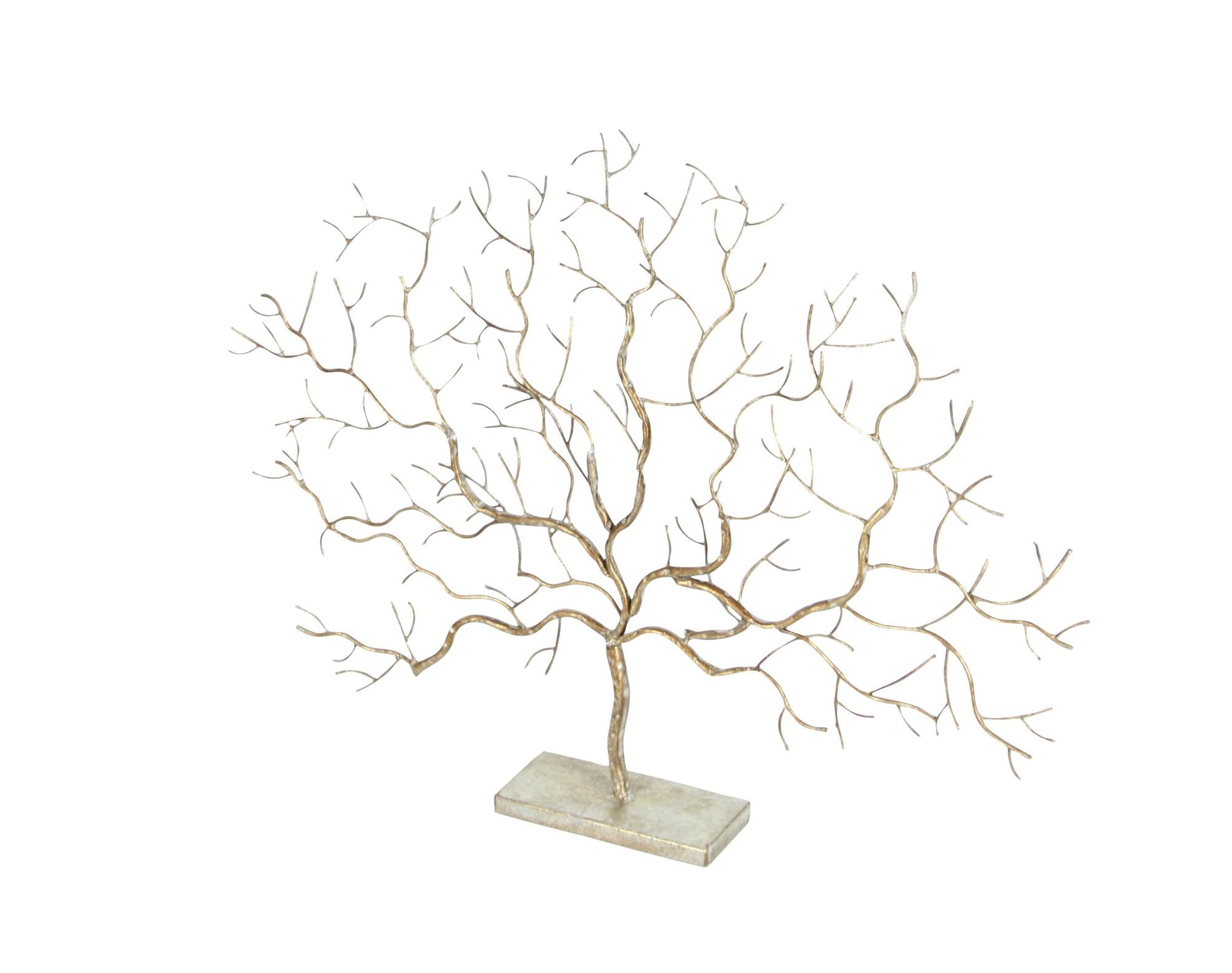 Tree Silver Metal Decorative Sculpture