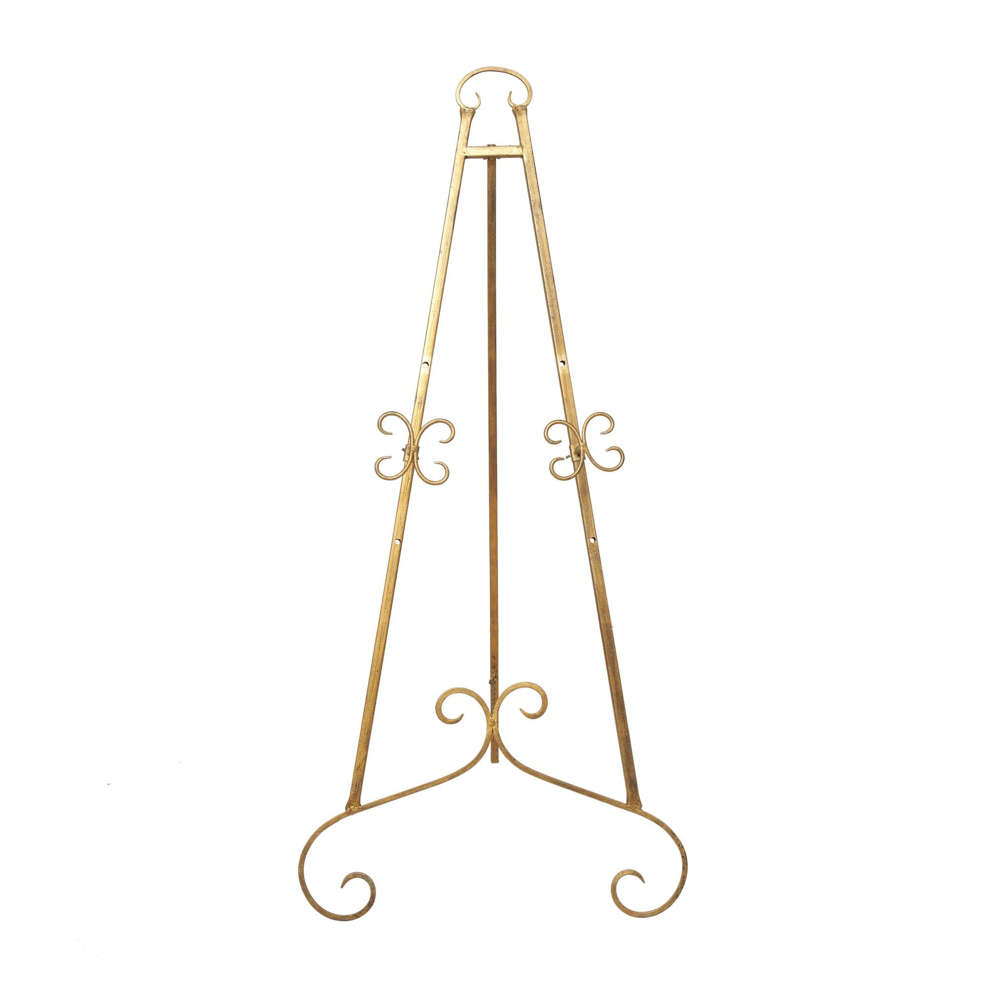 Scroll Metal Tall Adjustable Floor 3 Tier Display Easel