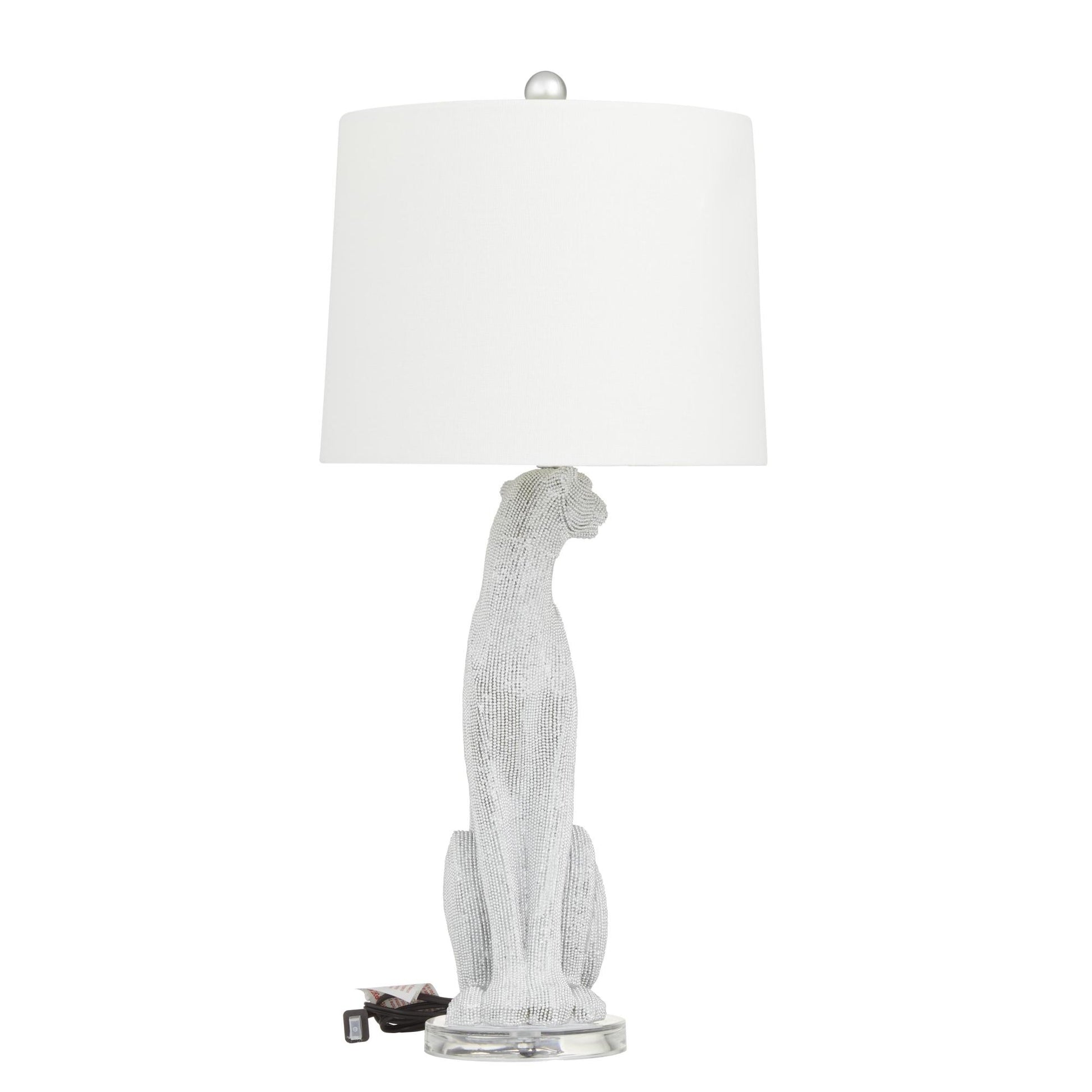 Set of 2 Leopard Polystone Room Table Lamp
