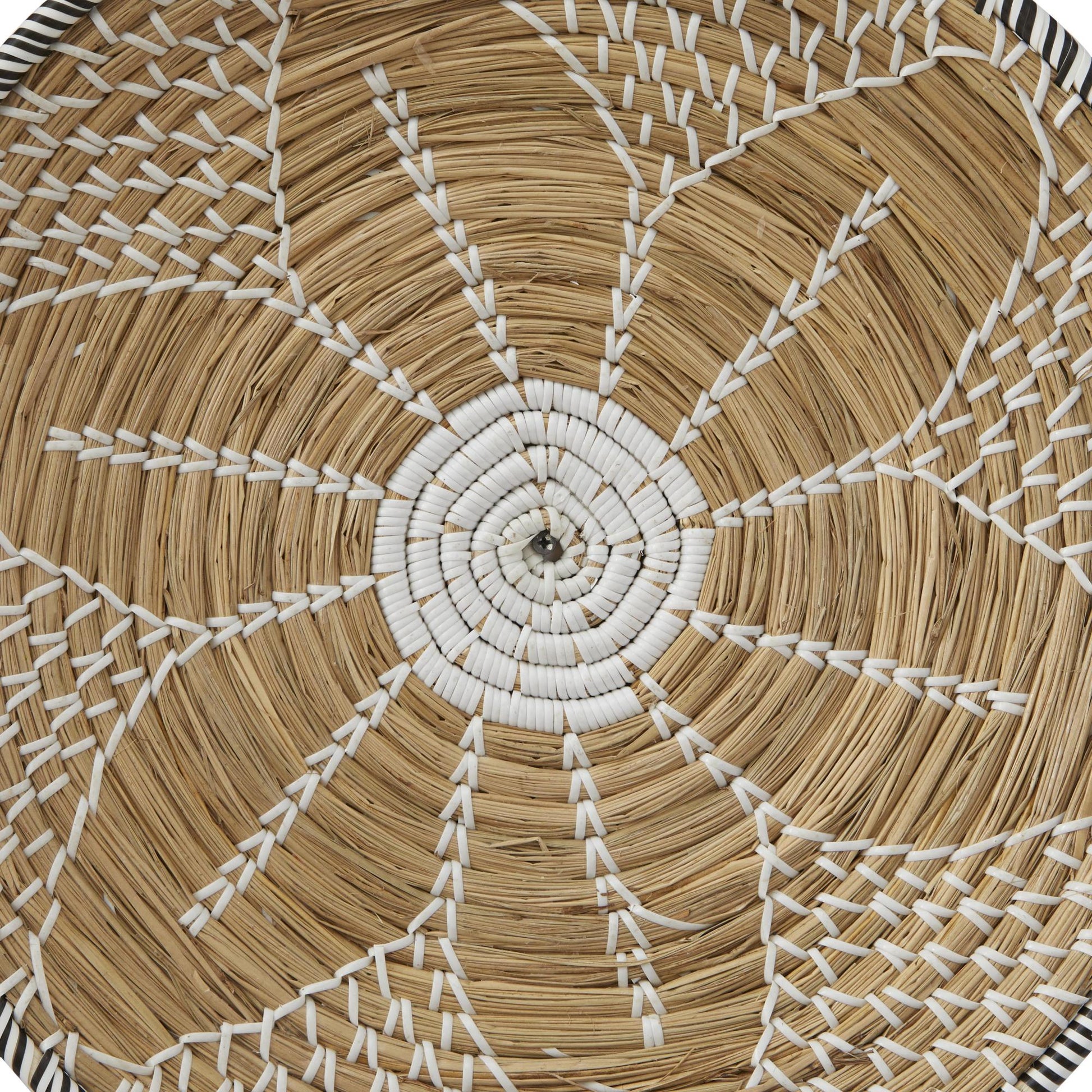 Set of 5 Plate Brown Seagrass Handmade Basket Home Wall Decor