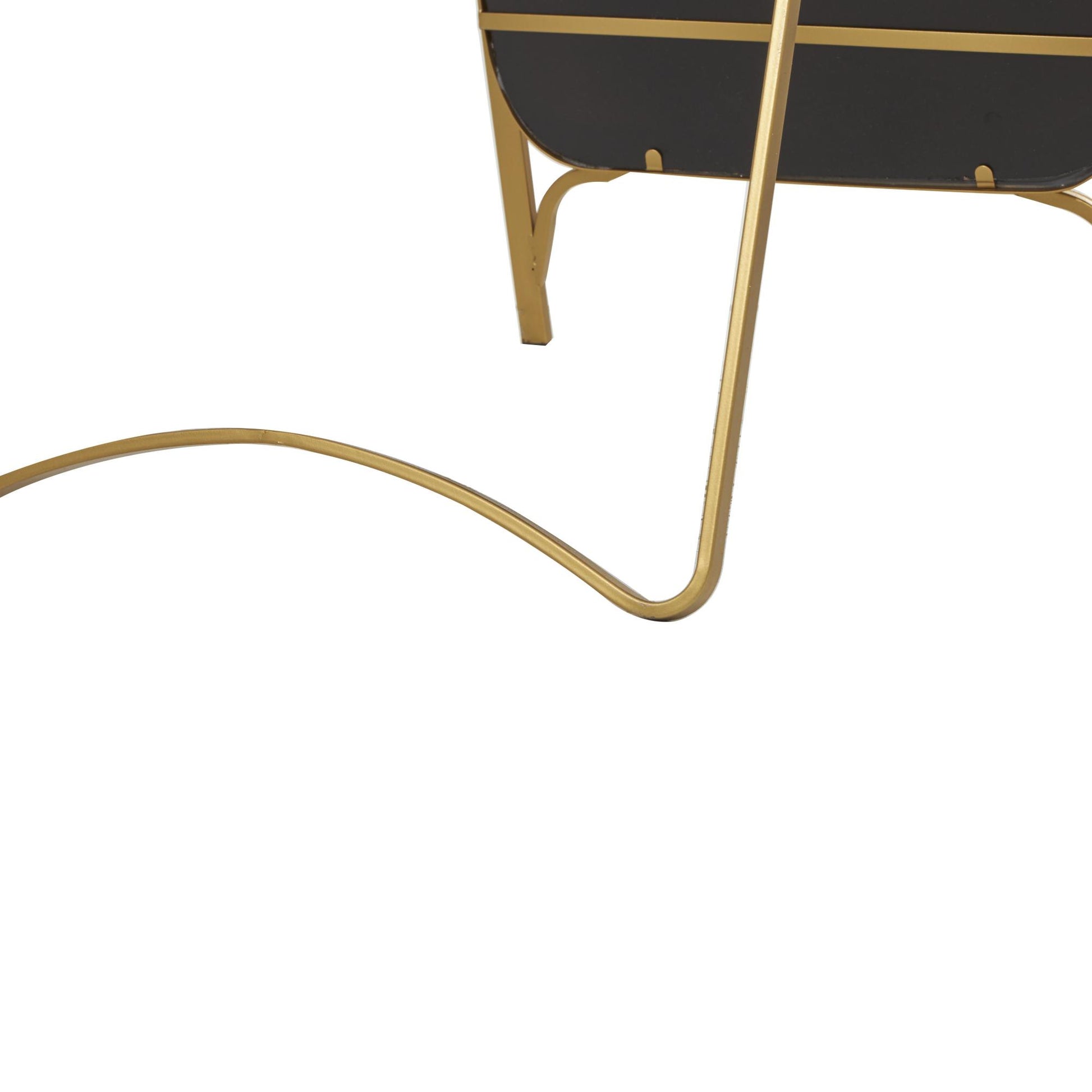 Gold Metal Arched Freestanding Foldable Room Floor Mirror