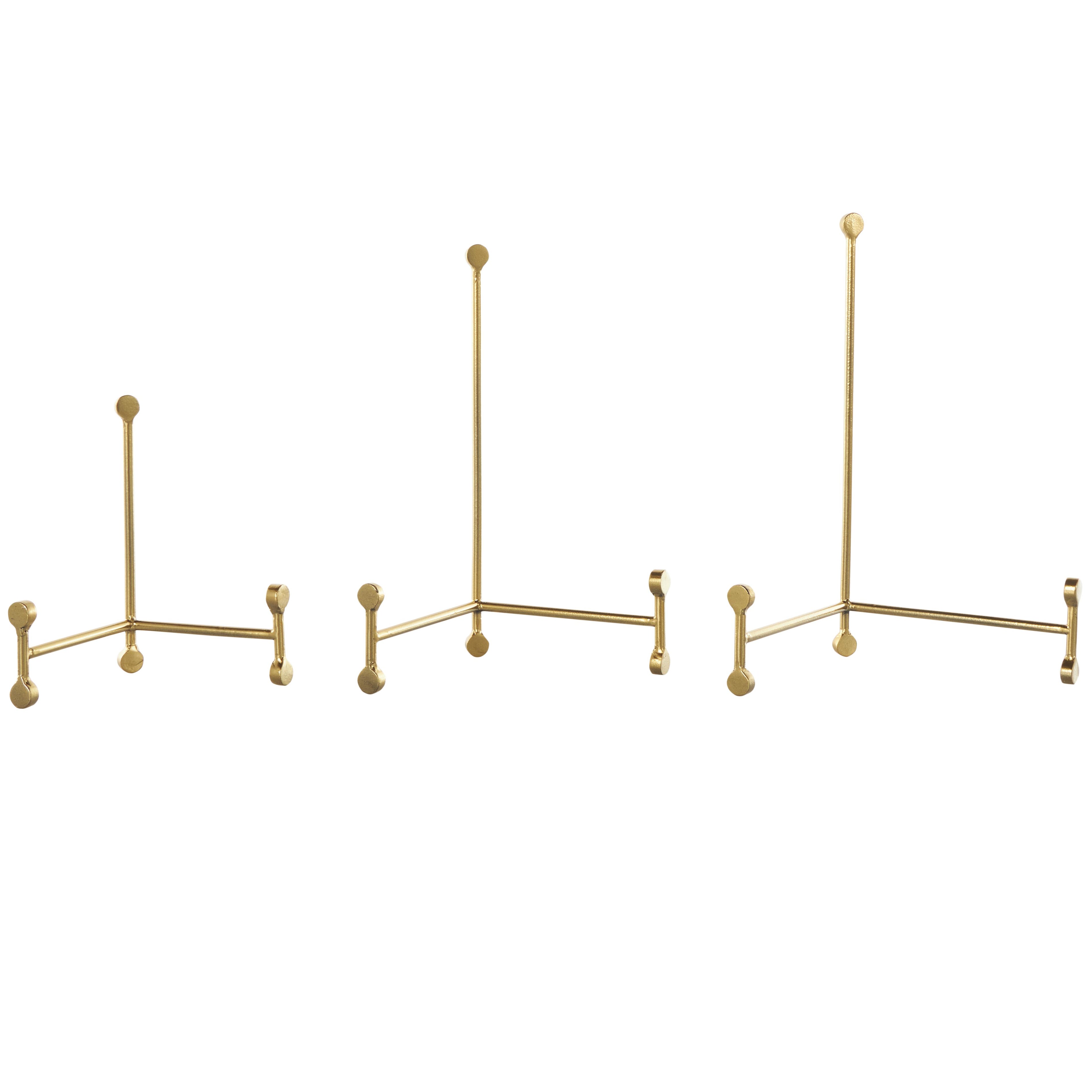 Set of 3 Metal Display Easel with Ball Accents