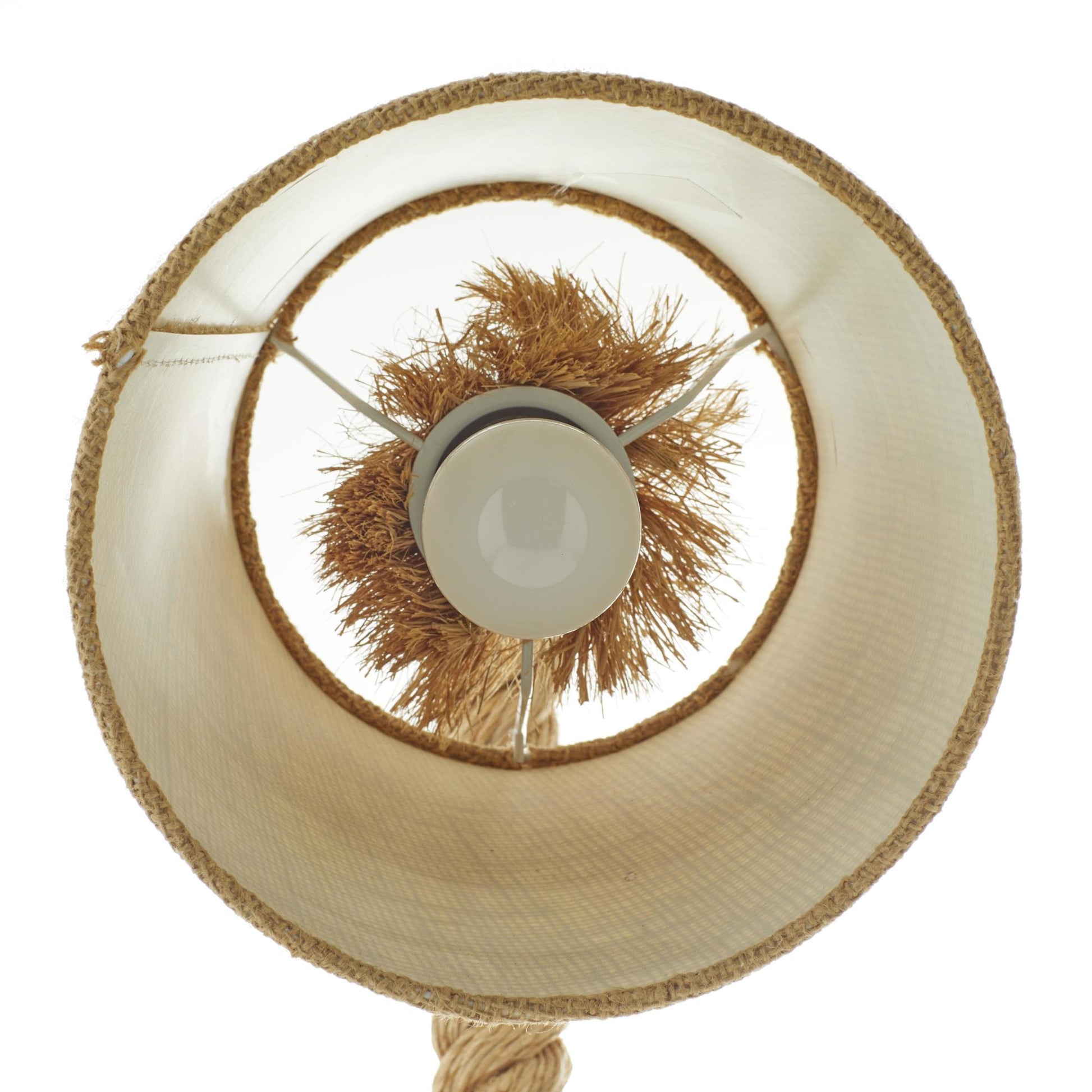Brown Jute Rope Handmade Rope Styled Room Desk Lamp