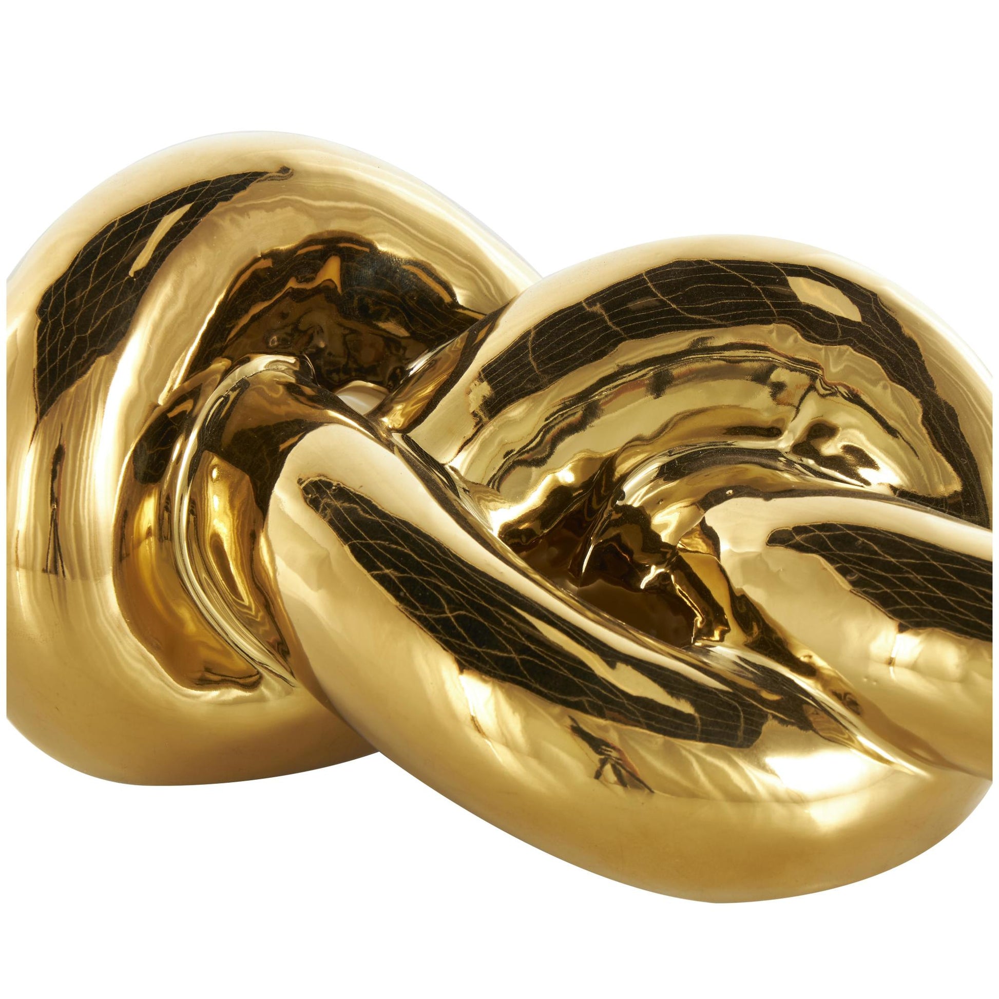 Knot Gold Ceramic Decorative Sculpture