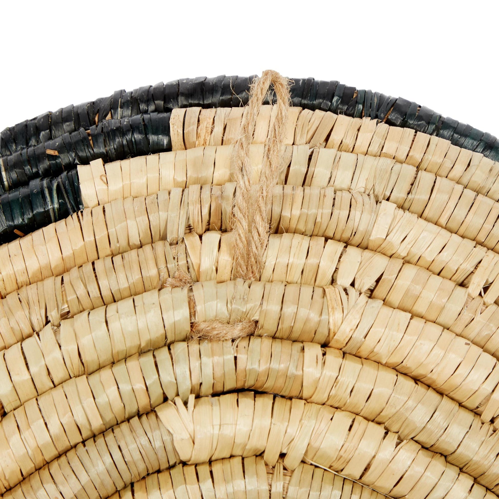 Set of 3 Plate Seagrass Handmade Spiral Basket Home Wall Decor Set of 3 20", 18", 15"H