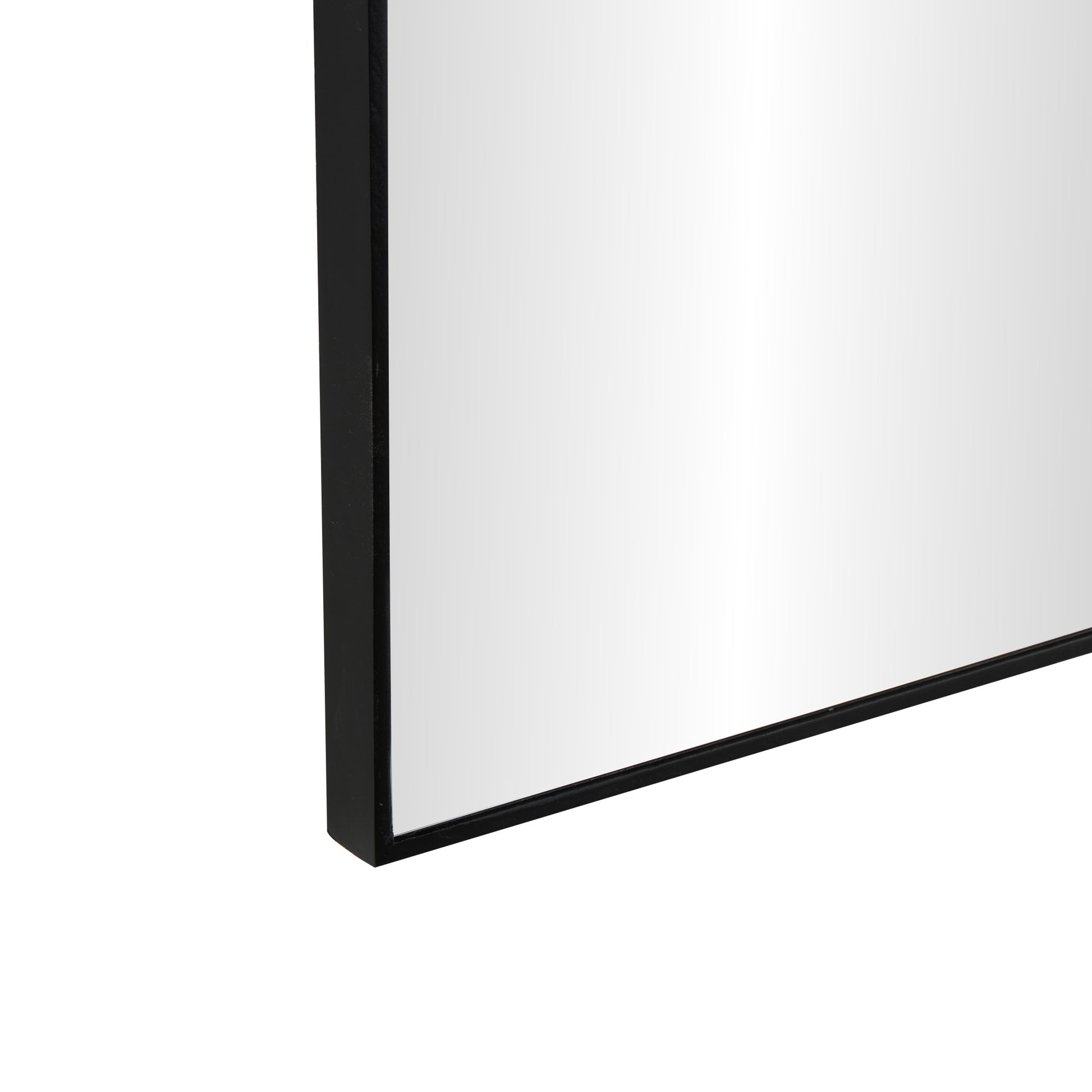 Wooden Room Wall Mirror with Thin Minimalistic Frame 24" x 1" x 40"