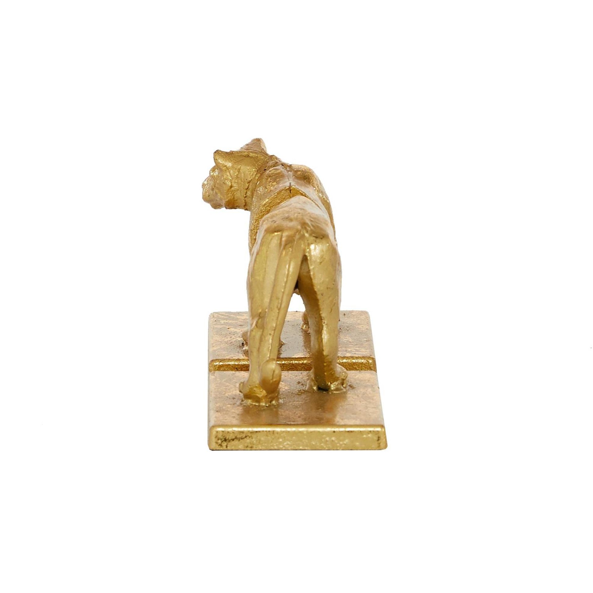 Set of 2 Leopard Gold Metal Decorative Bookends