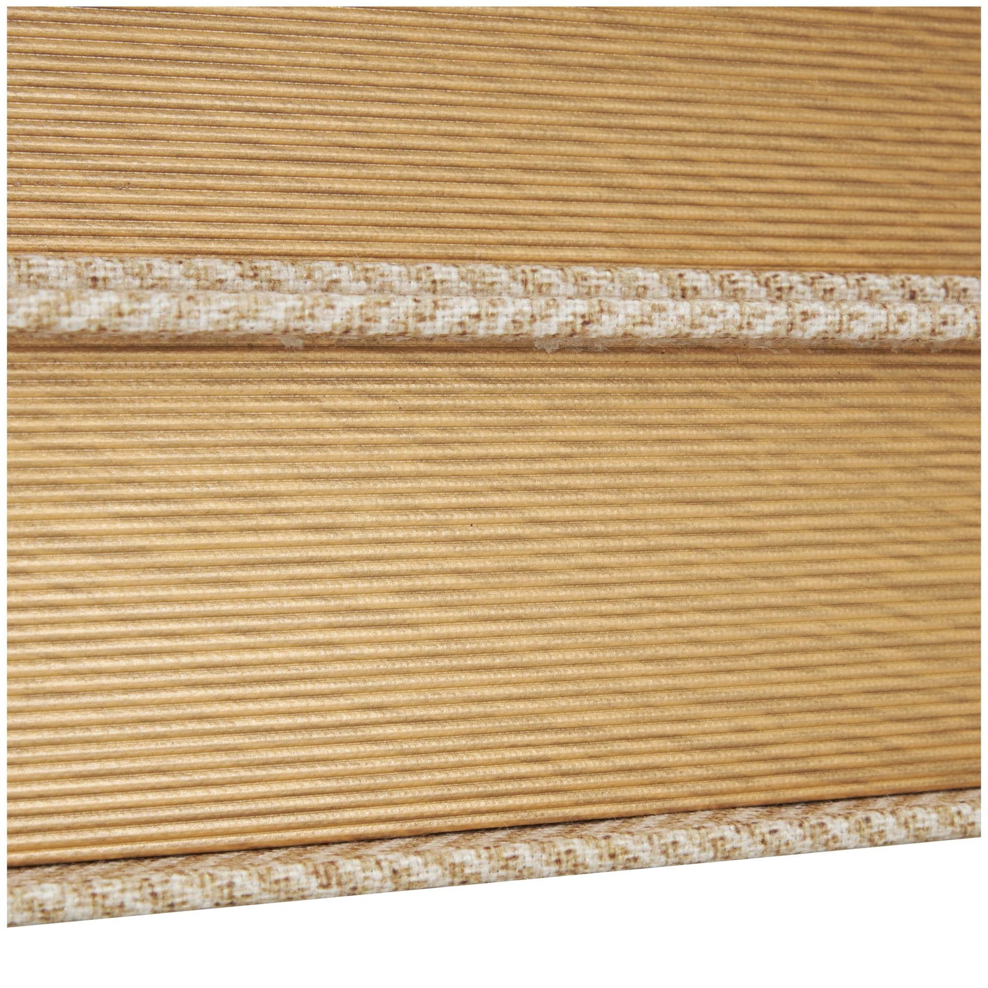 Set of 3 Linen Fabric Chevron Patterned Book Storage Decorative Box Set of 3 12", 9", 6"H