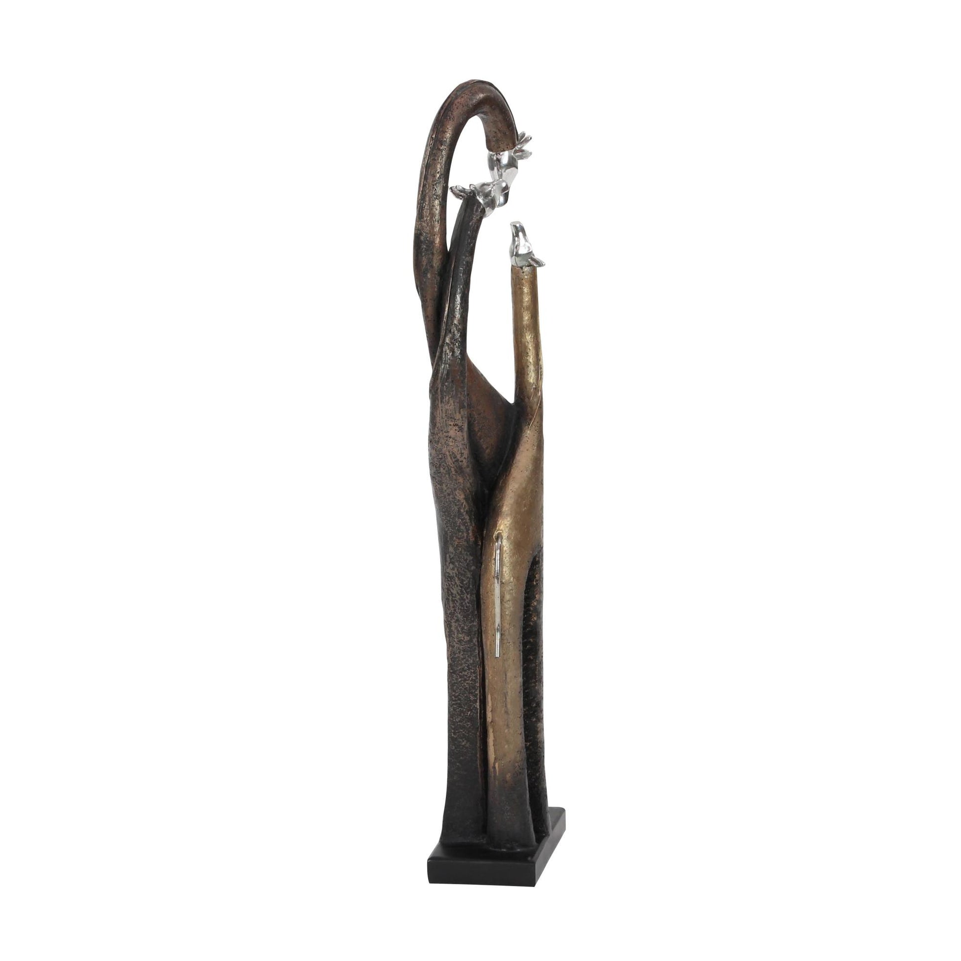 Giraffe Brass Polystone Decorative Sculpture